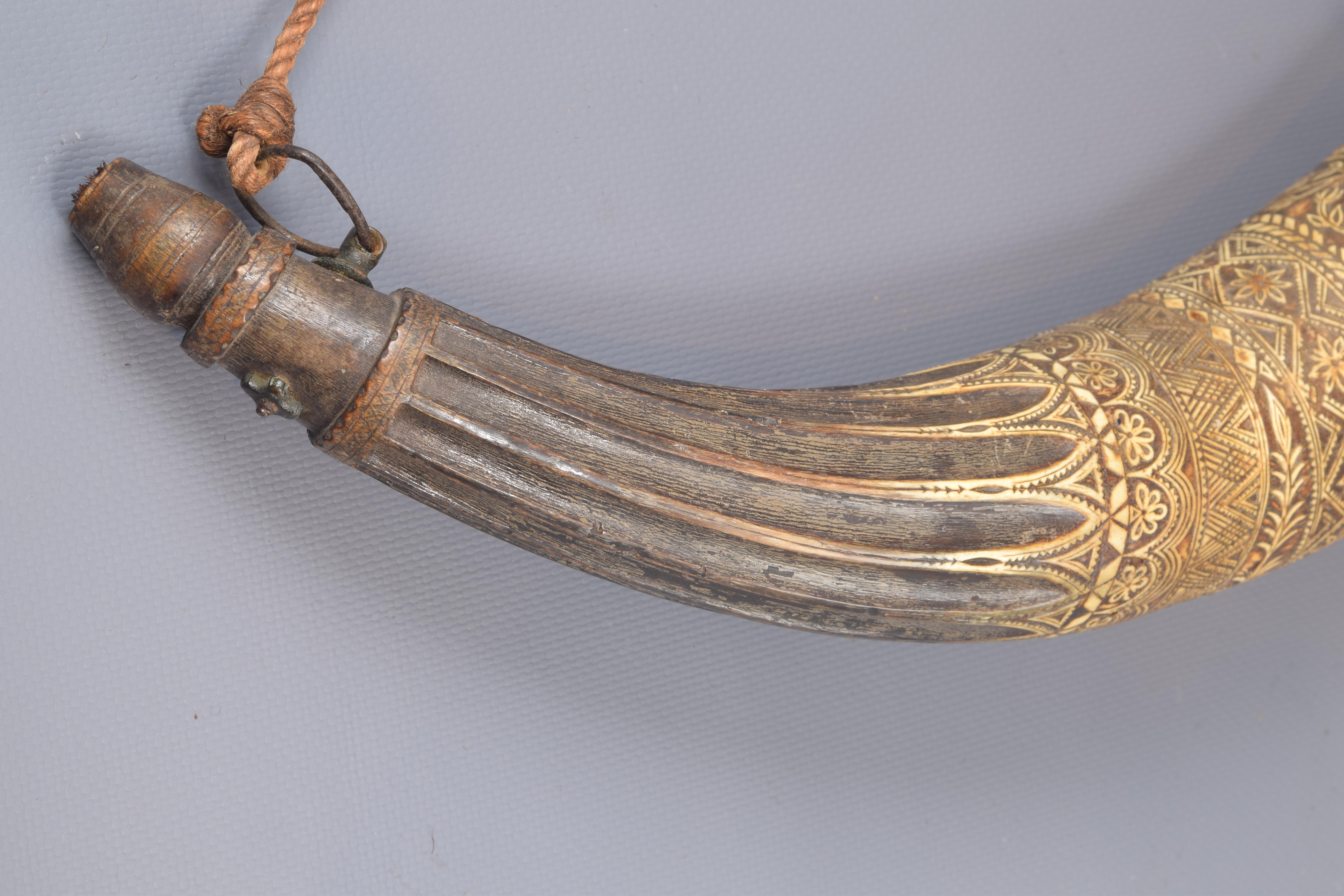 Powder Horn, Horn, Metal, Etc., Spain, 1847 1