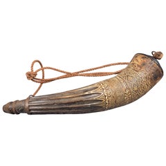 Powder Horn, Horn, Metal, Etc., Spain, 1847