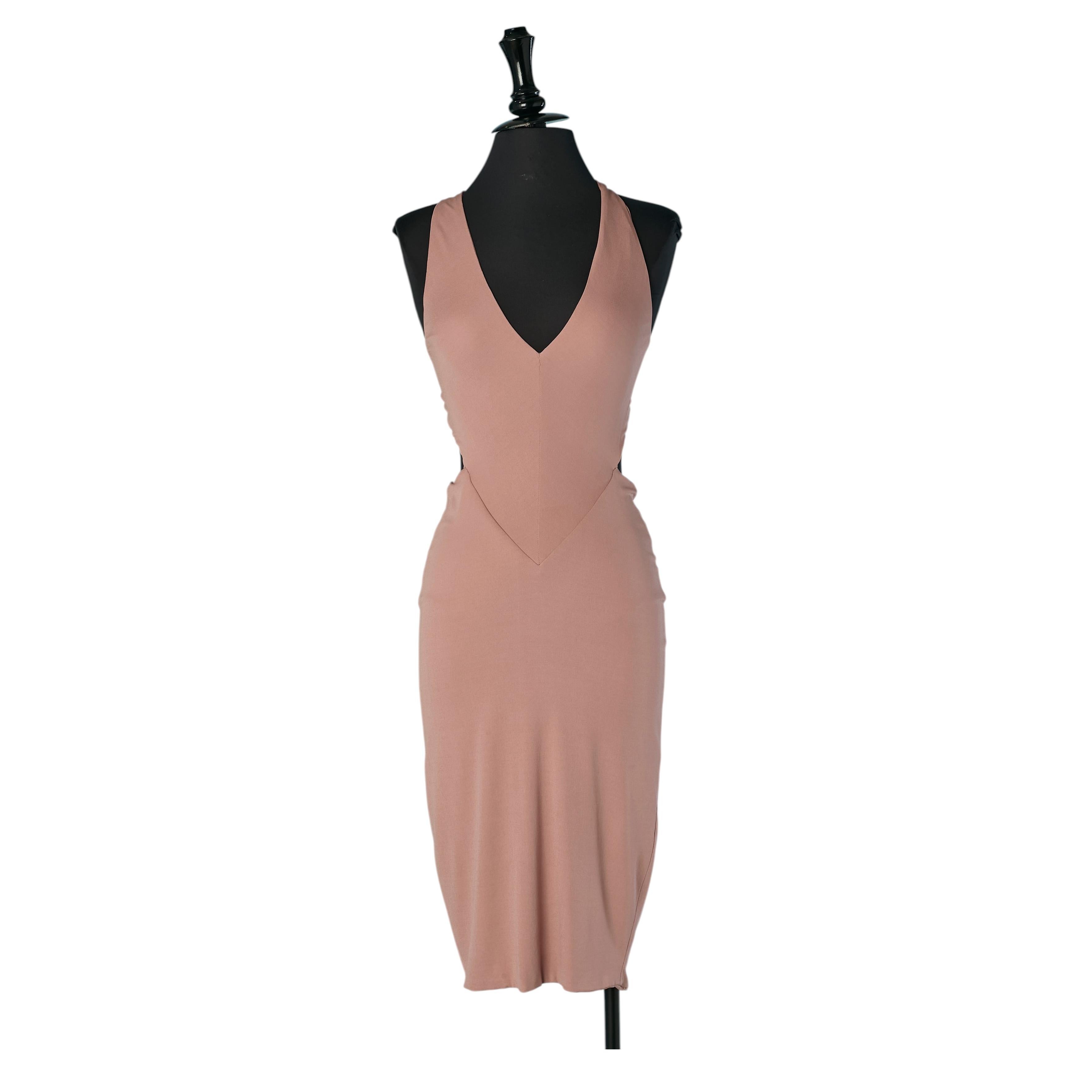 Powder pink jersey sleeveless dress ALEXANDRE VAUTHIER COUTURE