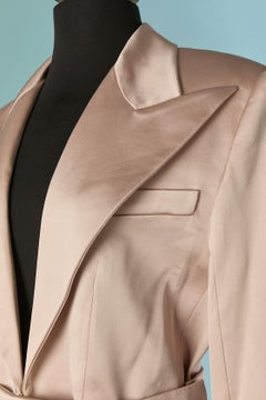 Powder pink mini satin cocktail dress ALEXANDRE VAUTHIER