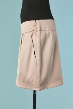 Powder pink satin mini skirt ALEXANDRE VAUTHIER