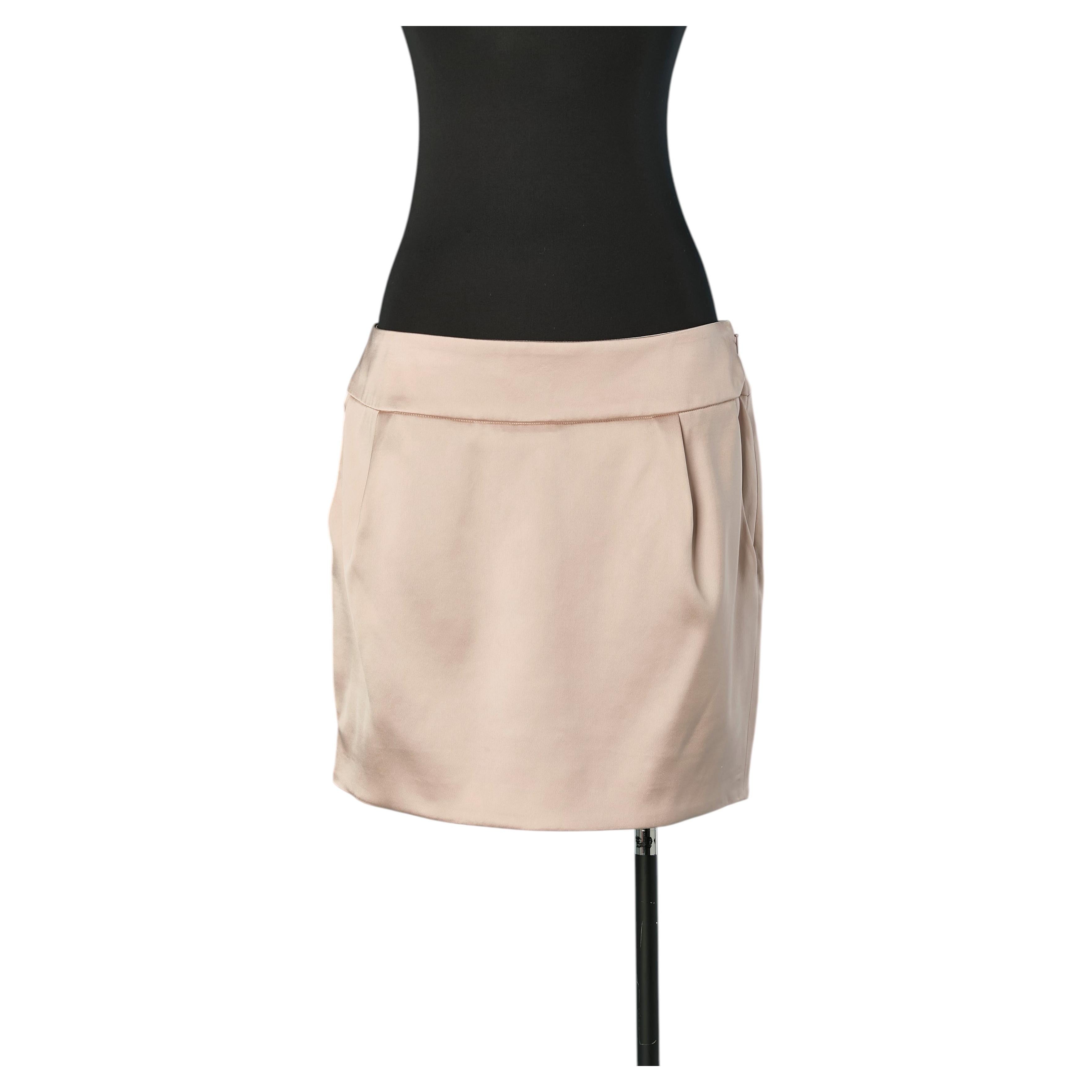 Powder pink satin mini skirt ALEXANDRE VAUTHIER