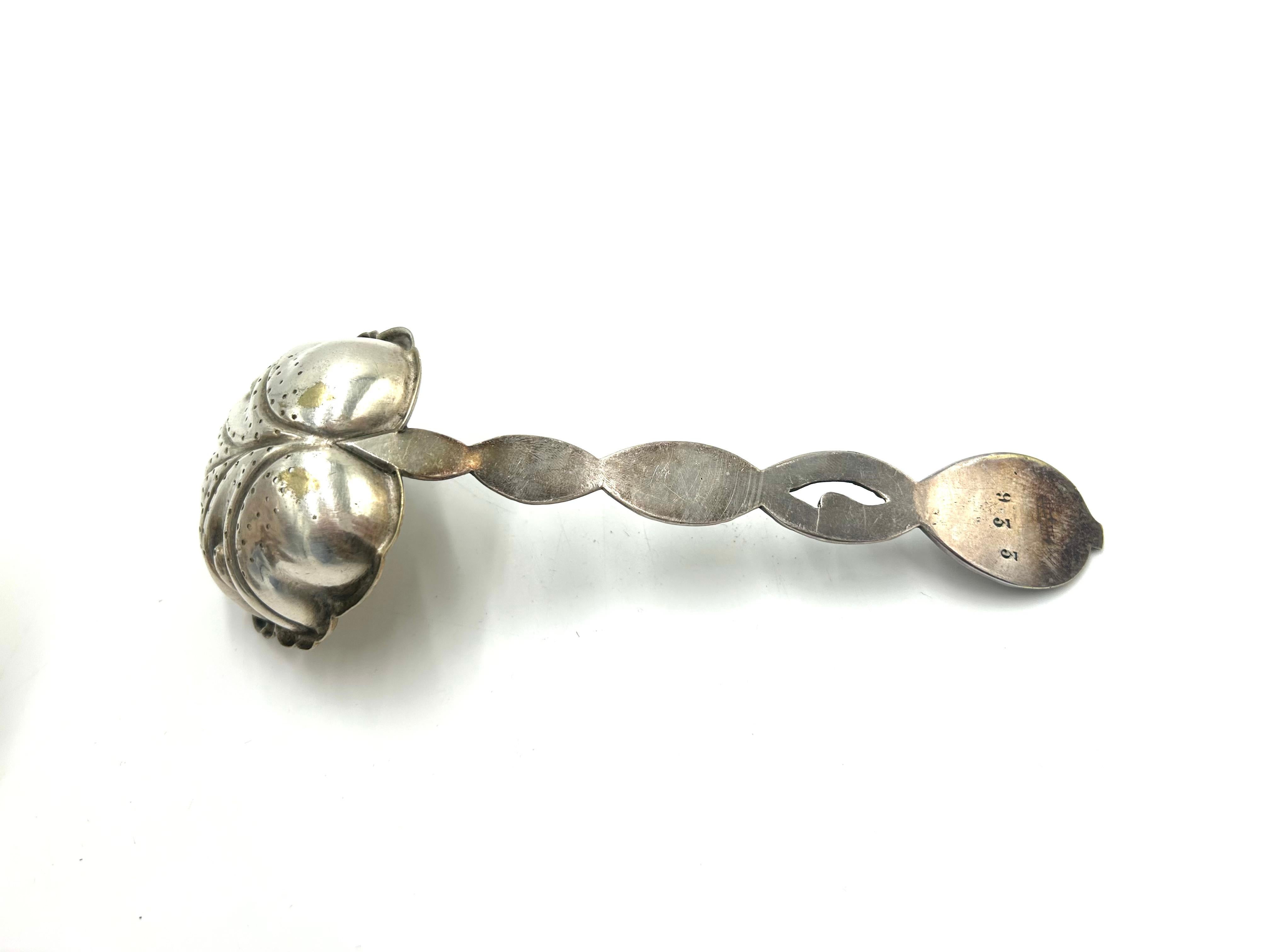 Powdered sugar spoon, Bracia Buch, Poland, late 19th century. In Good Condition For Sale In Chorzów, PL