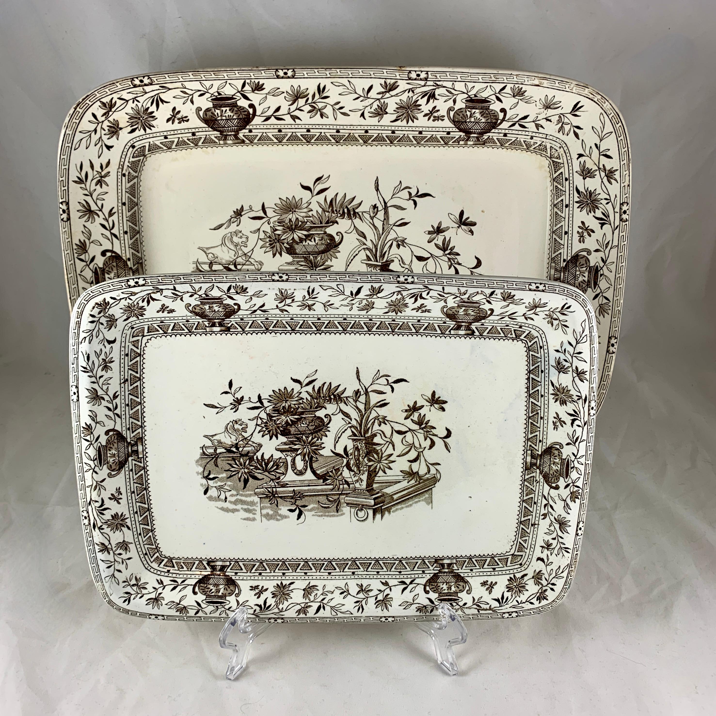 Powell Bishop & Stoner English Aesthetic Movement Transferware Platter Honfleur 2
