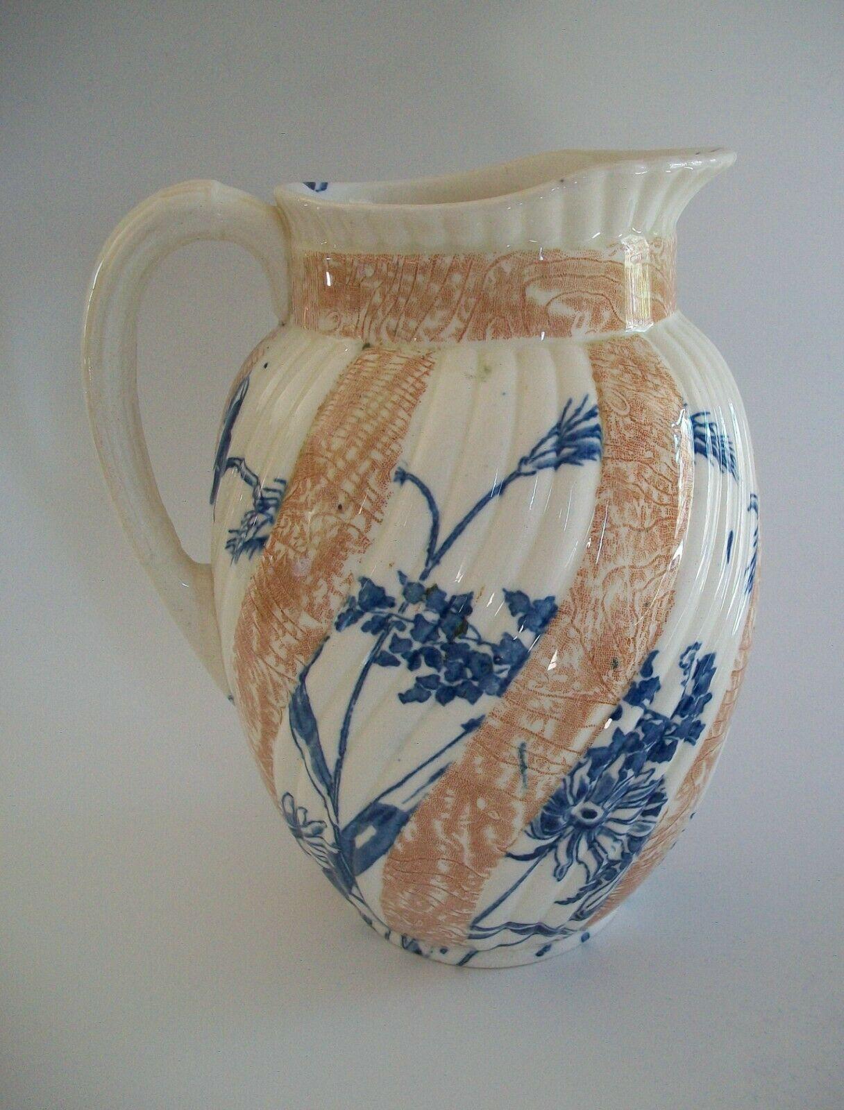 Aesthetic Movement Powell, Bishop & Stonier - Aesthetic Transfer Decorated Pitcher - U.K. - C. 1880 For Sale