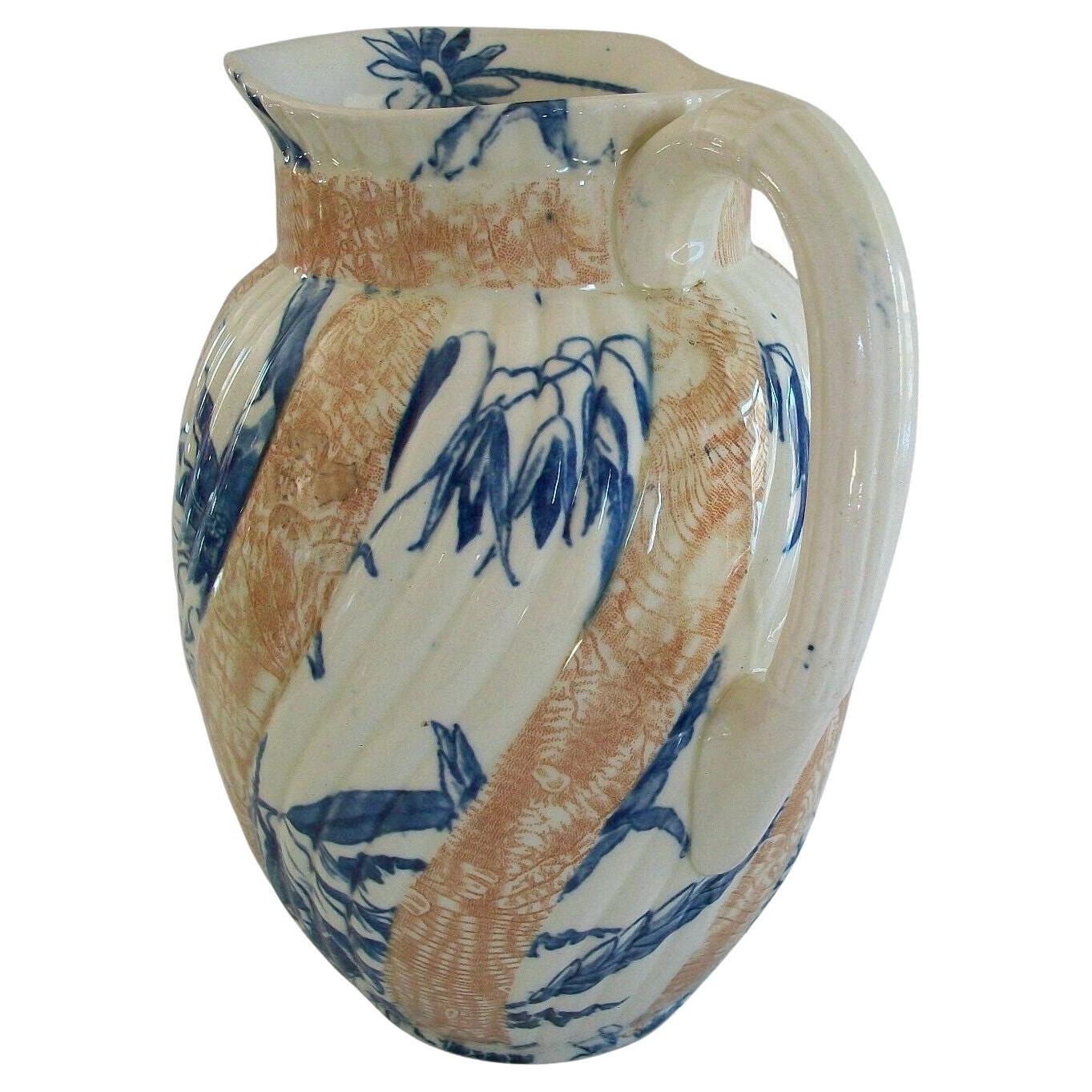 Powell, Bishop & Stonier - Aesthetic Transfer Decorated Pitcher - U.K. - C. 1880 For Sale