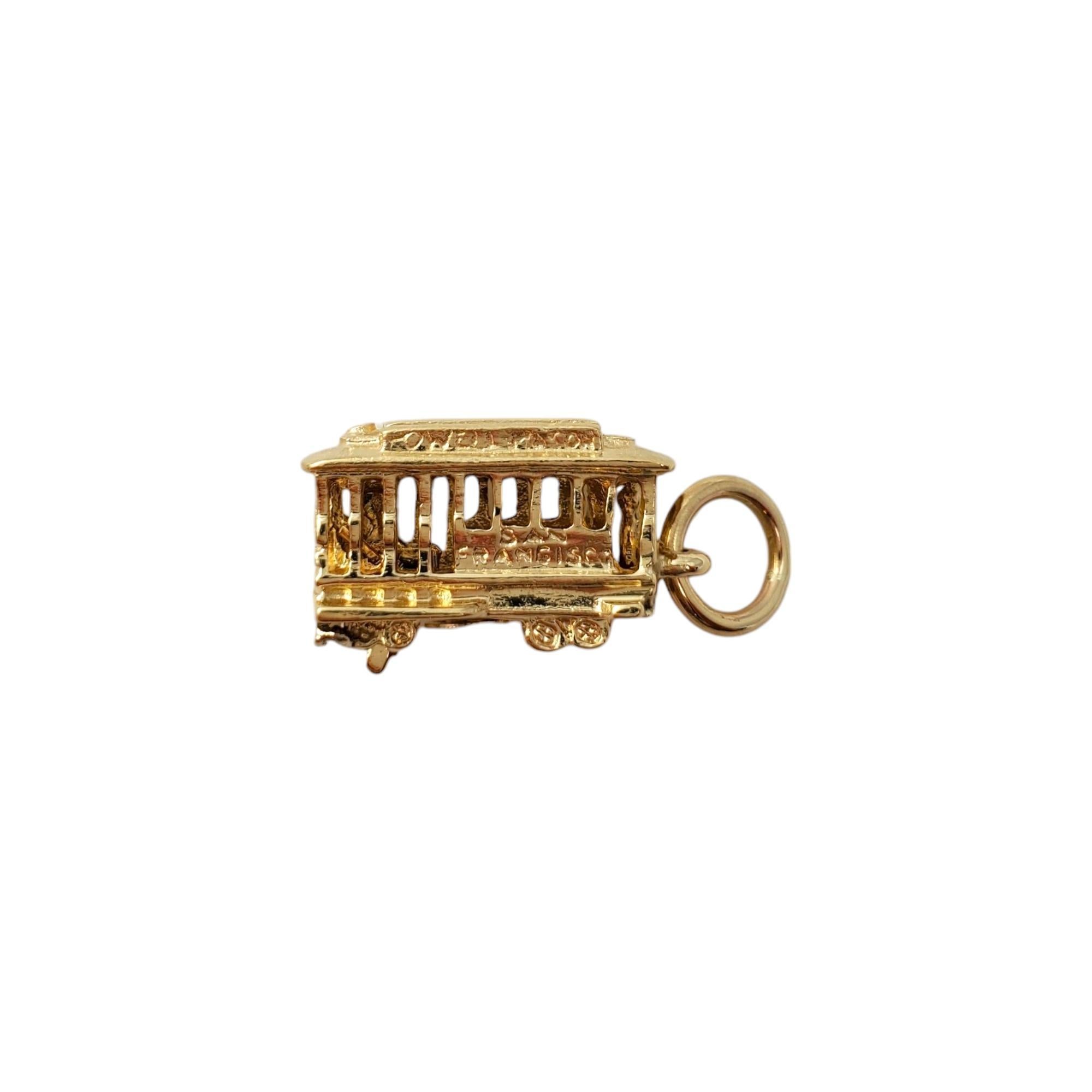 Powell-Mason 14K Yellow Gold Trolley Charm #16595 In Good Condition For Sale In Washington Depot, CT