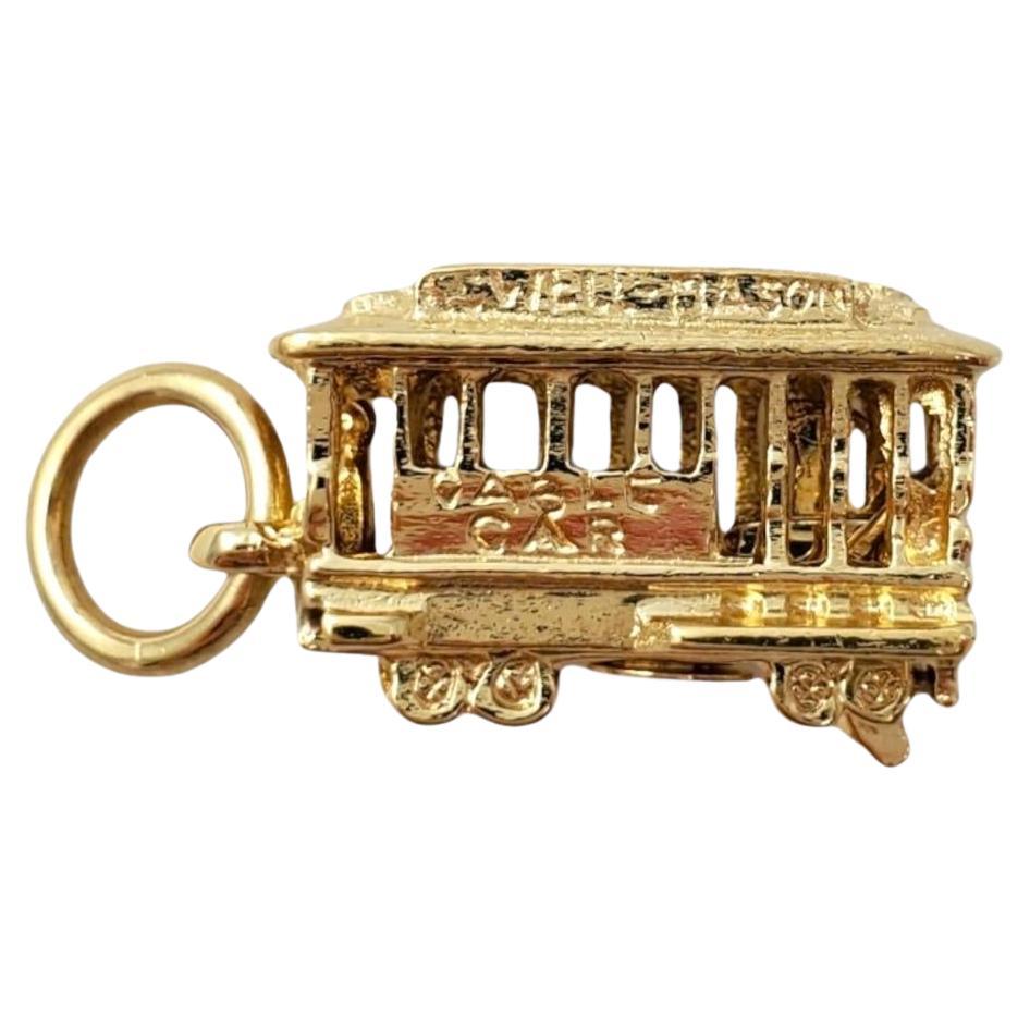 Powell-Mason 14K Yellow Gold Trolley Charm #16595 For Sale