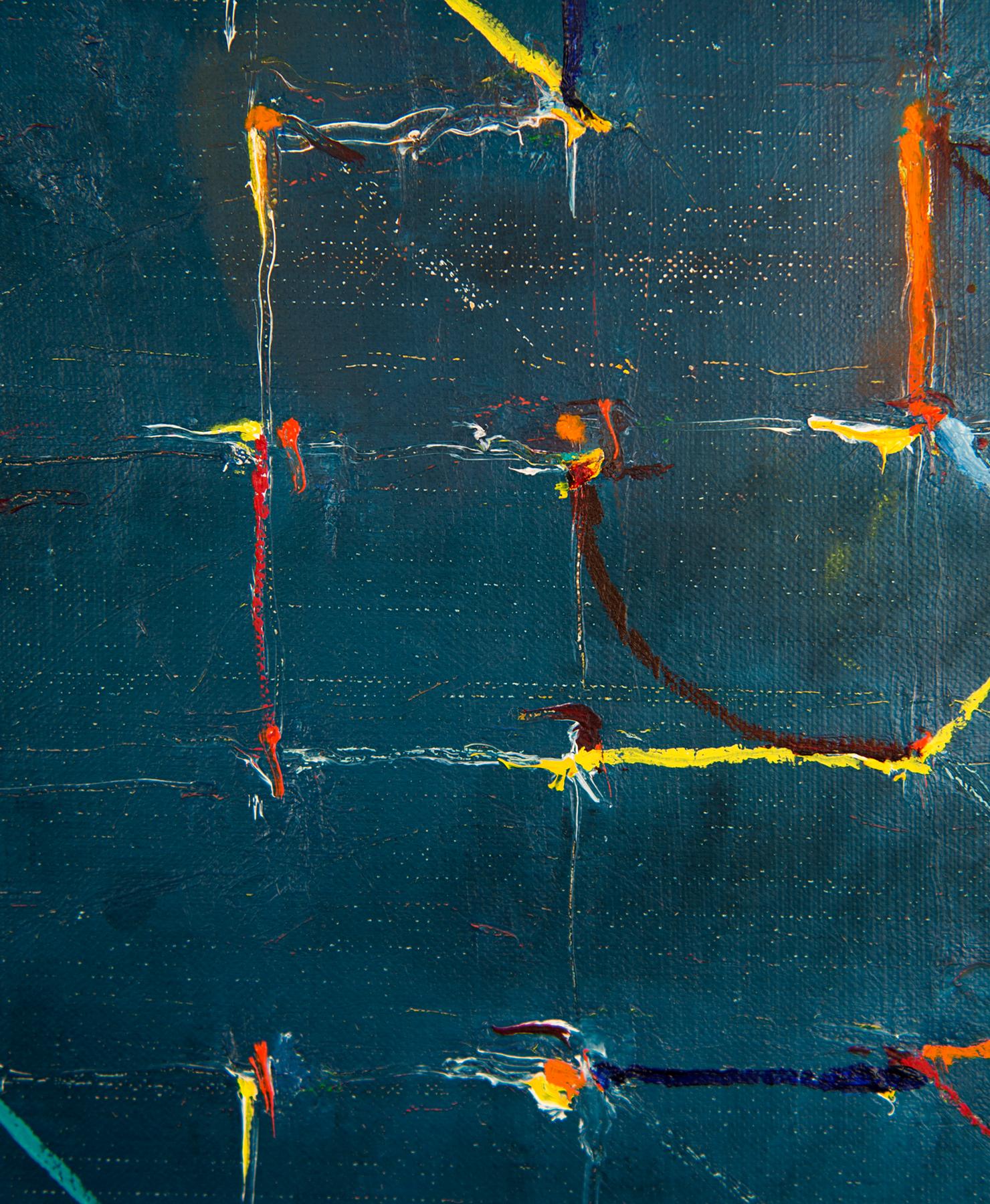 Senza titolo - Abstract Painting Blu di Power Boothe