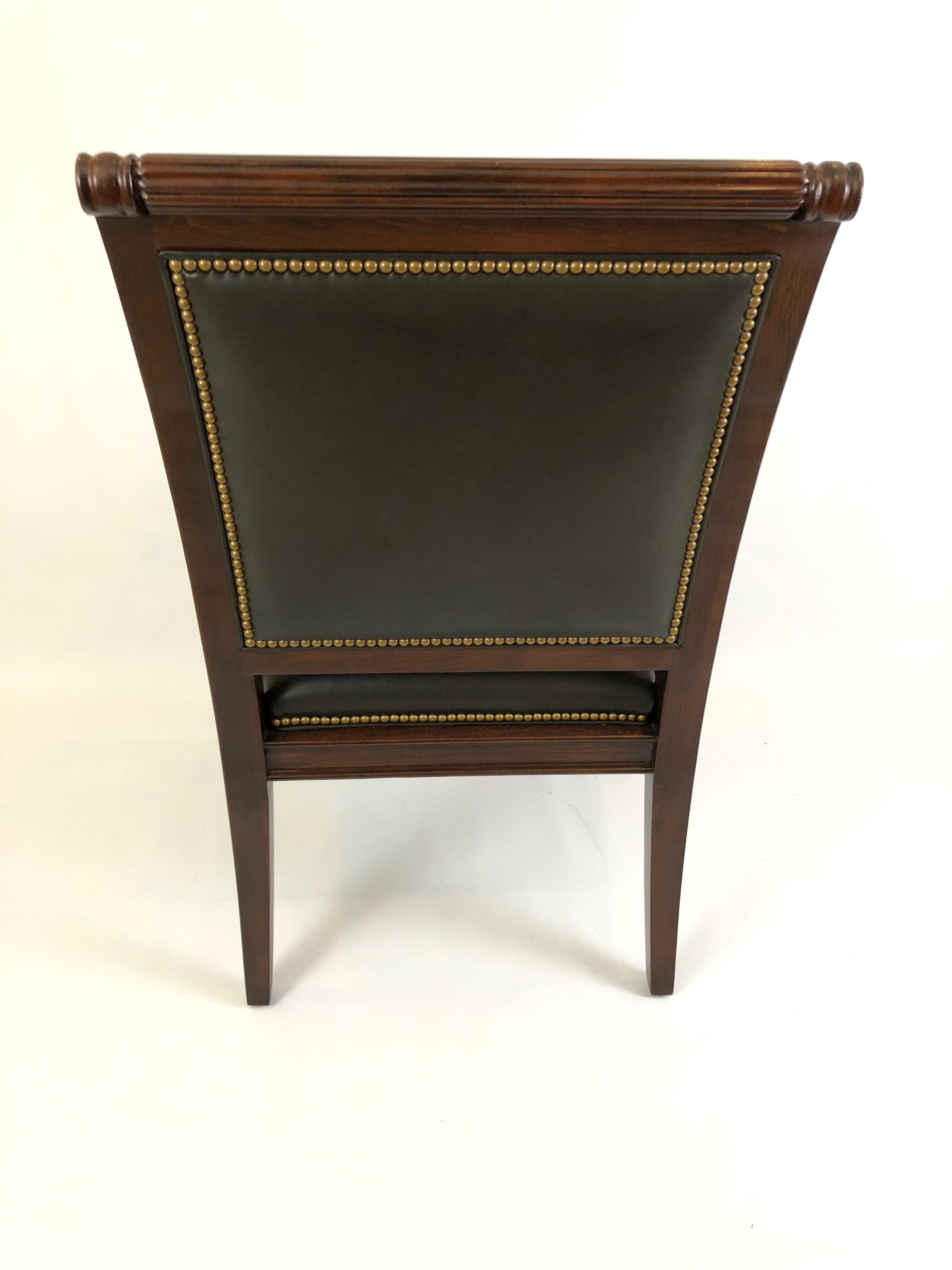 Power Broker Rich Hancock & Moore Leather and Mahogany Armchair 3
