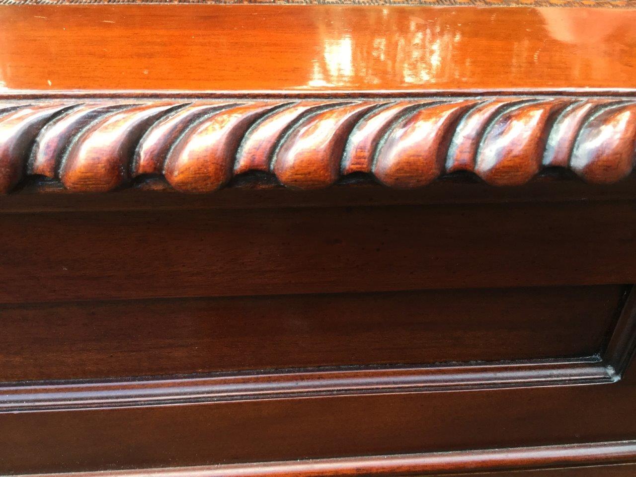 Late 20th Century Power Broker Vintage Mahogany Partner's Desk