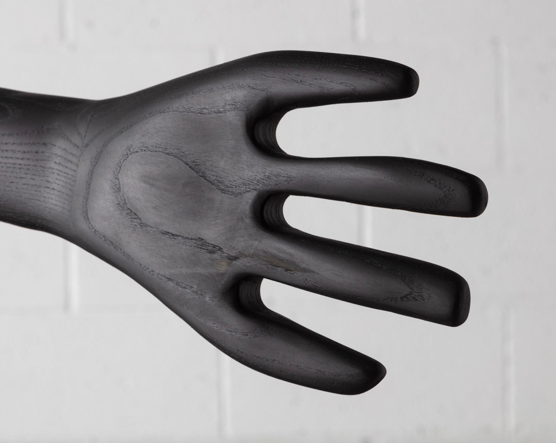 Organic Hand Carved Oiled Black Walnut Sculpture by Casey McCafferty In New Condition For Sale In Fair Lawn, NJ