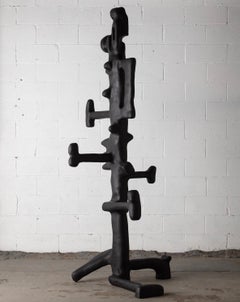 Organic Hand Carved Oiled Black Walnut Sculpture by Casey McCafferty