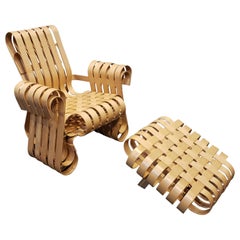 Power Play Chair and Ottoman by Frank Gehry for Knoll