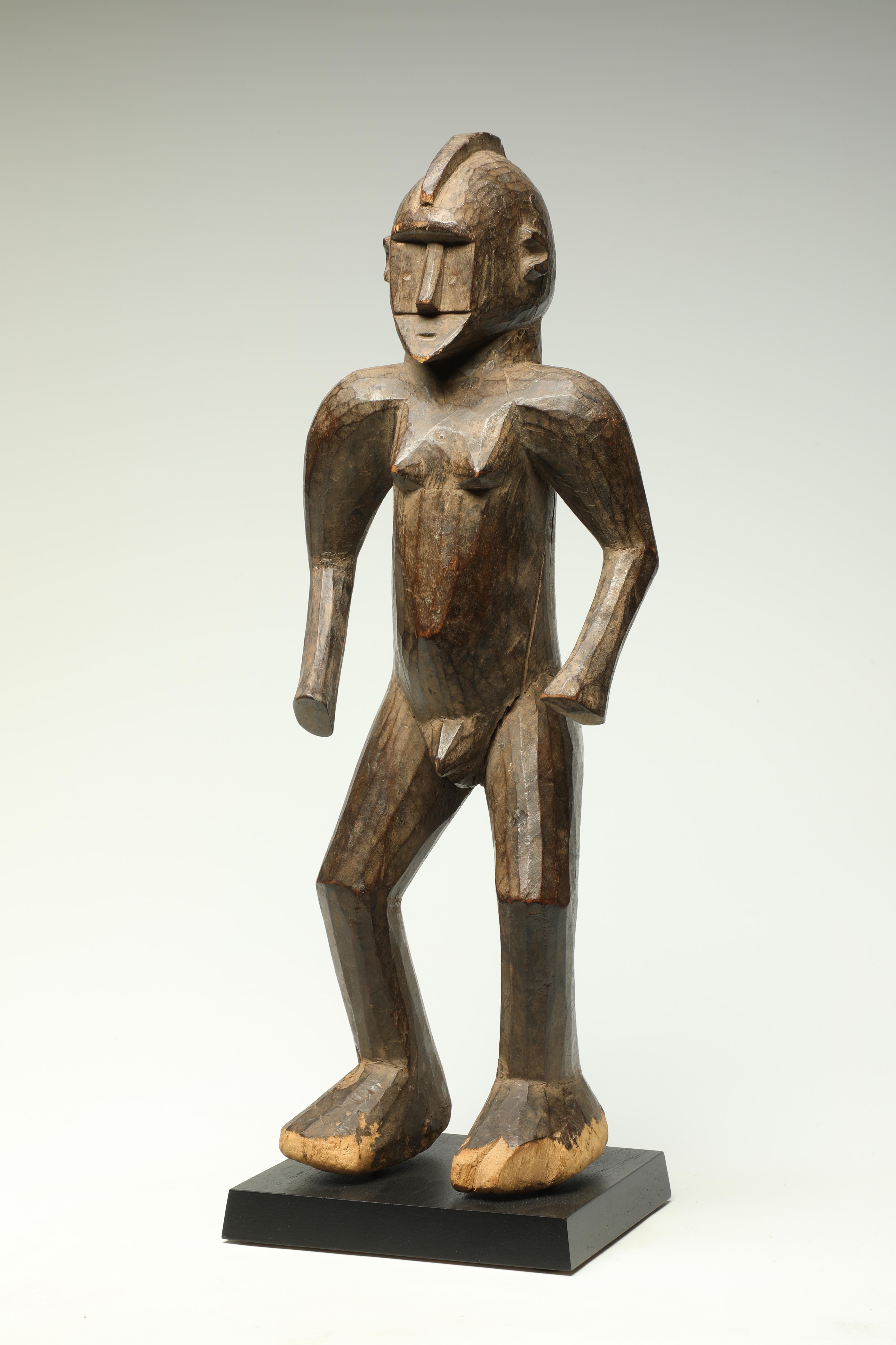 Mächtige frühe Classic Cubist Wood Standing Bobo Fing Figur Afrika Ex J. Willis (Stammeskunst) im Angebot