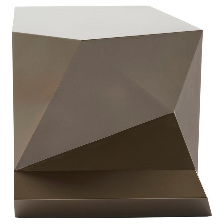 Powerful Table, Asymmetrical Powder Coated Side Table For Sale at 1stDibs