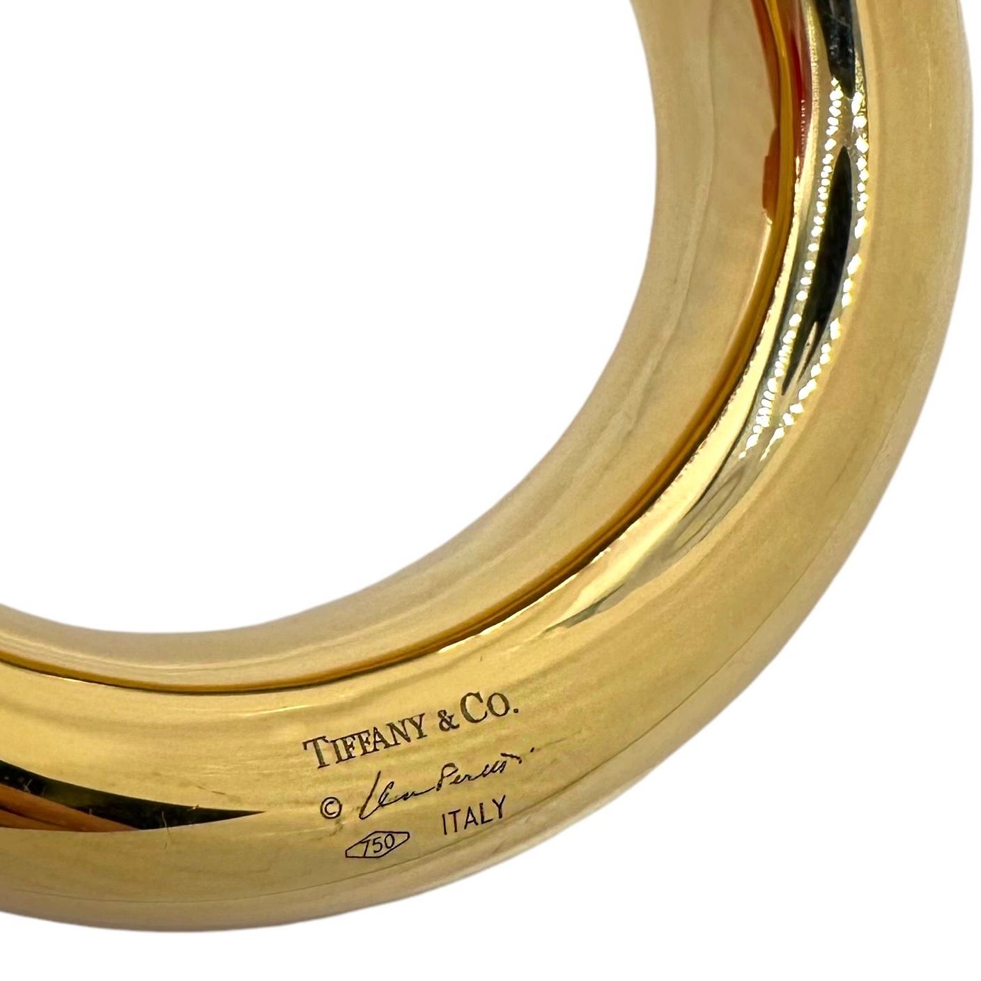 Powerful Tiffany & Co./ Elsa Peretti 18k High Polish Doughnut Bangle Bracelet 3