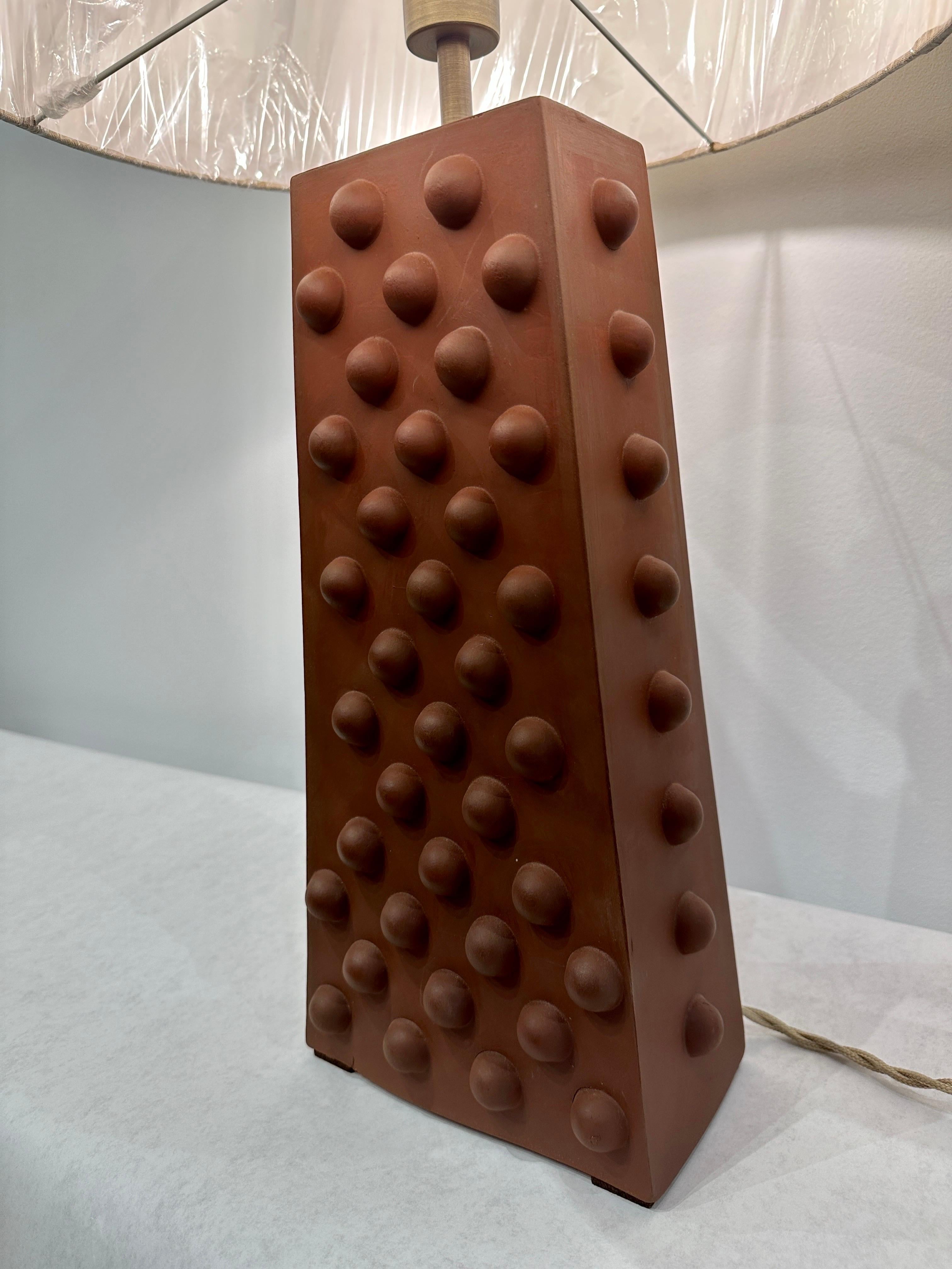 Unknown Pox Design Natural Terra Cotta Table Lamp