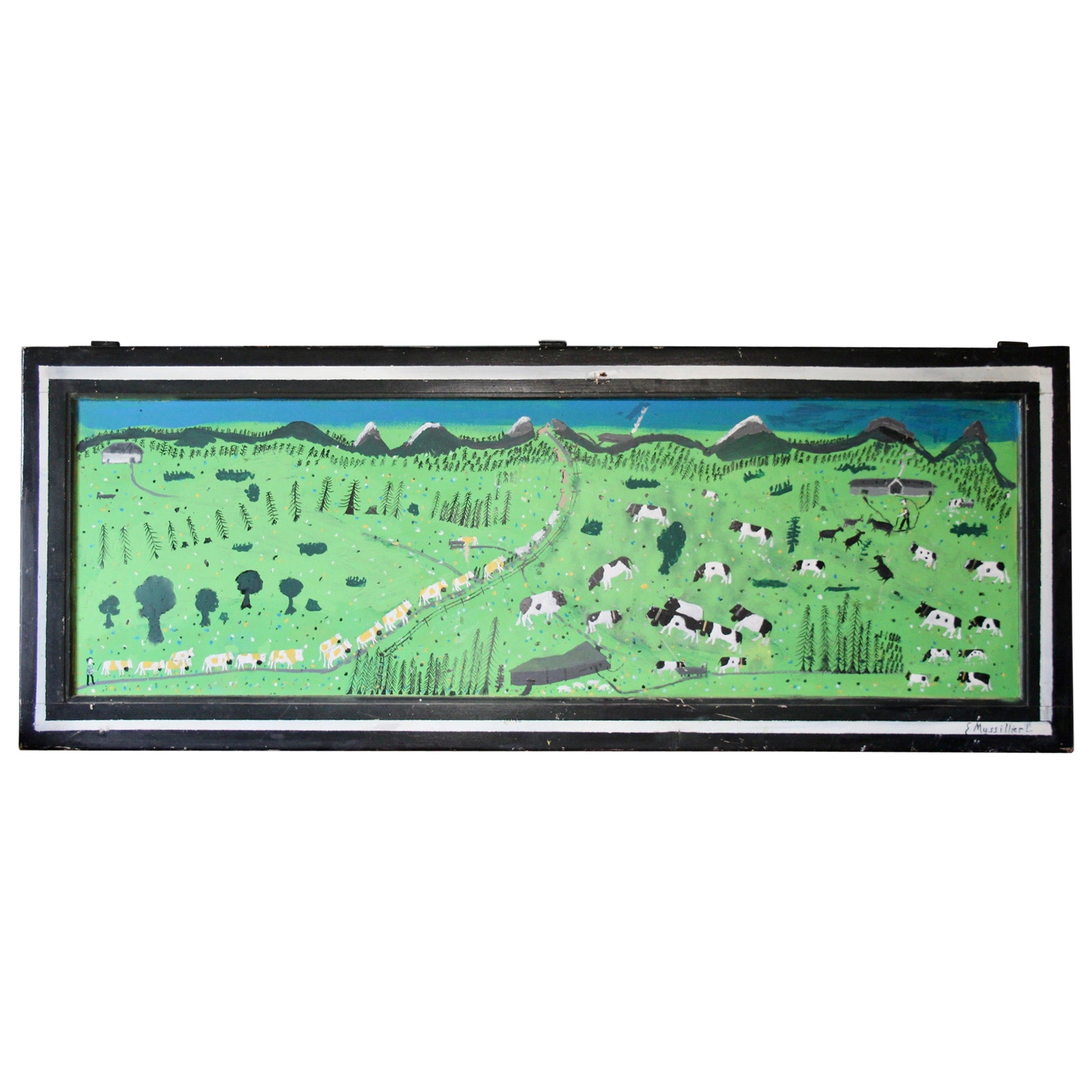 Peinture Poya sur bois de Laurent Mussillier en vente