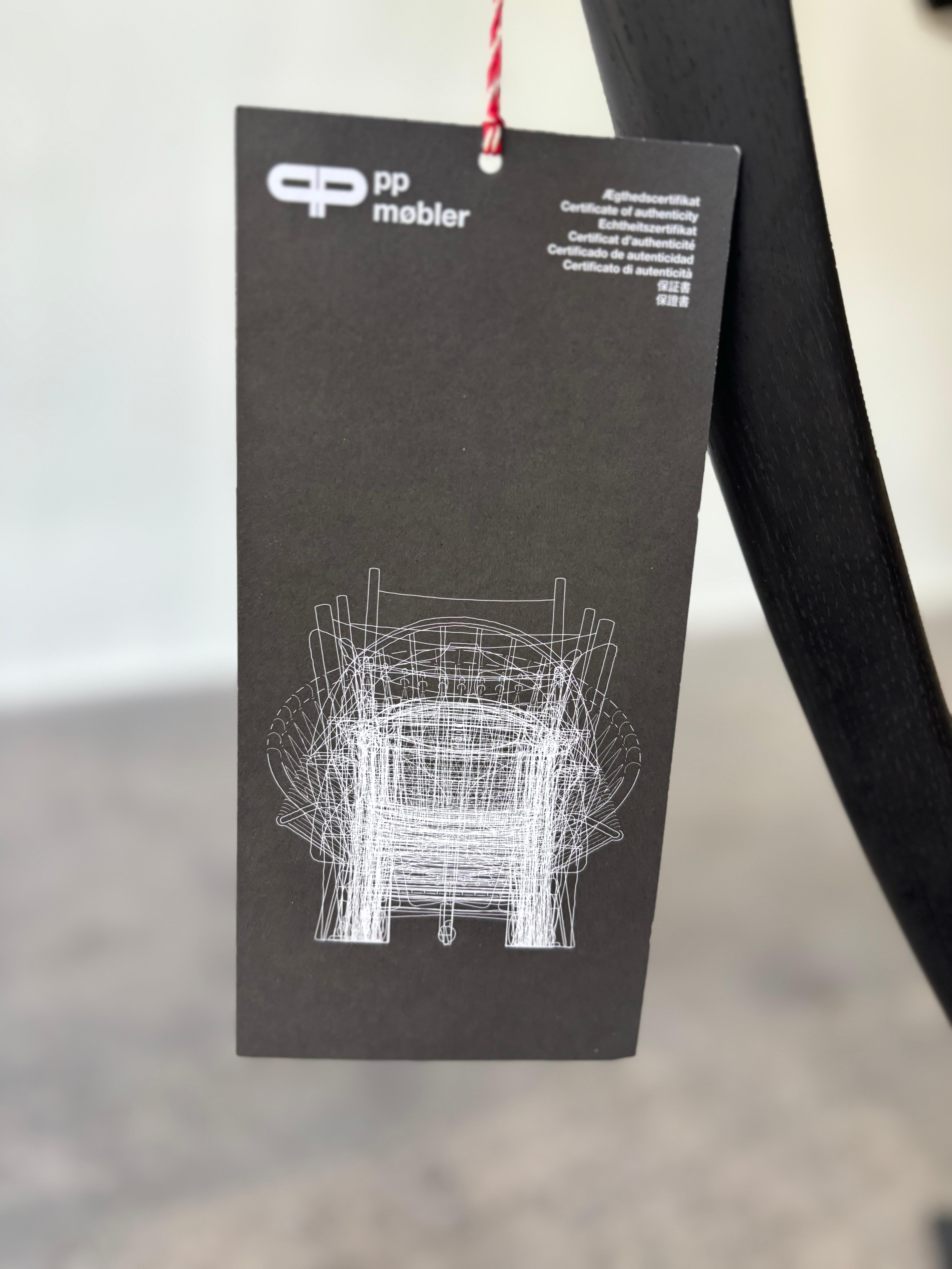Silla PP Møbler Circle de Hans Wegner en negro tánico, Nuevo Original en venta 1