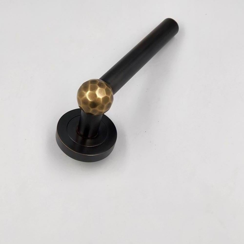 PP/NO/05 Gunmetal patinated brass door handle In New Condition For Sale In Marrakech, MA