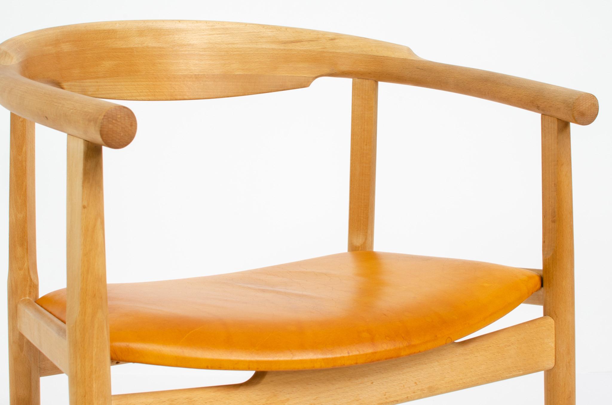 Leather PP208 Armchair by Hans Wegner for Pp Møbler For Sale