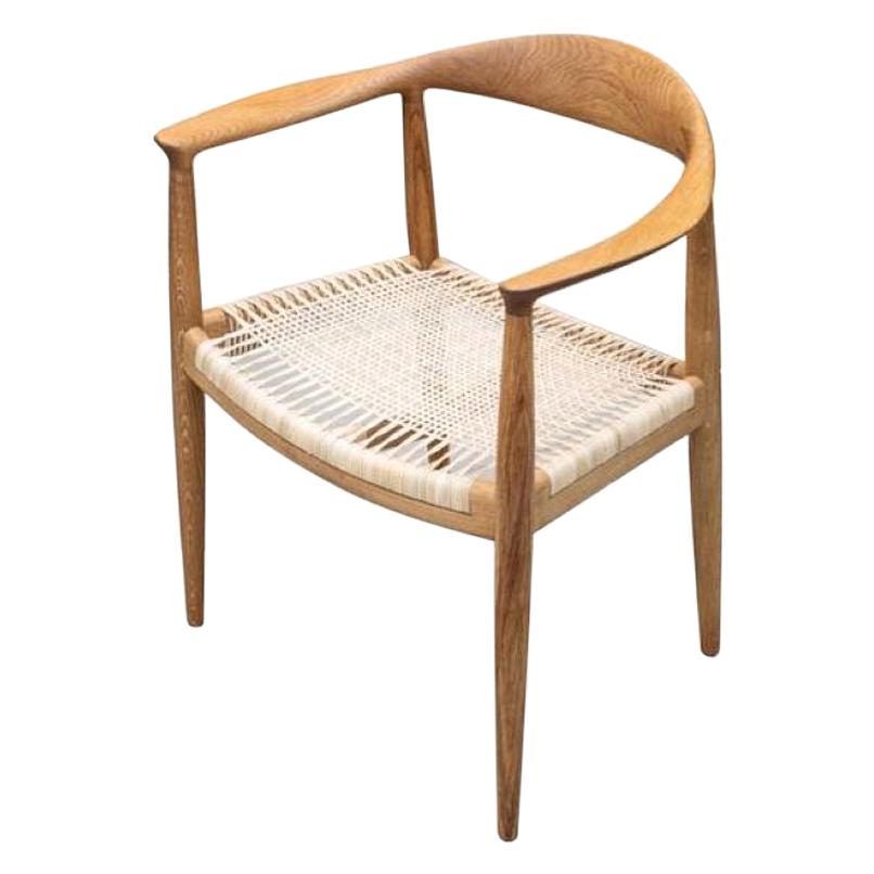PP501 The Chair in Clear Oak with Cane Seat For Sale