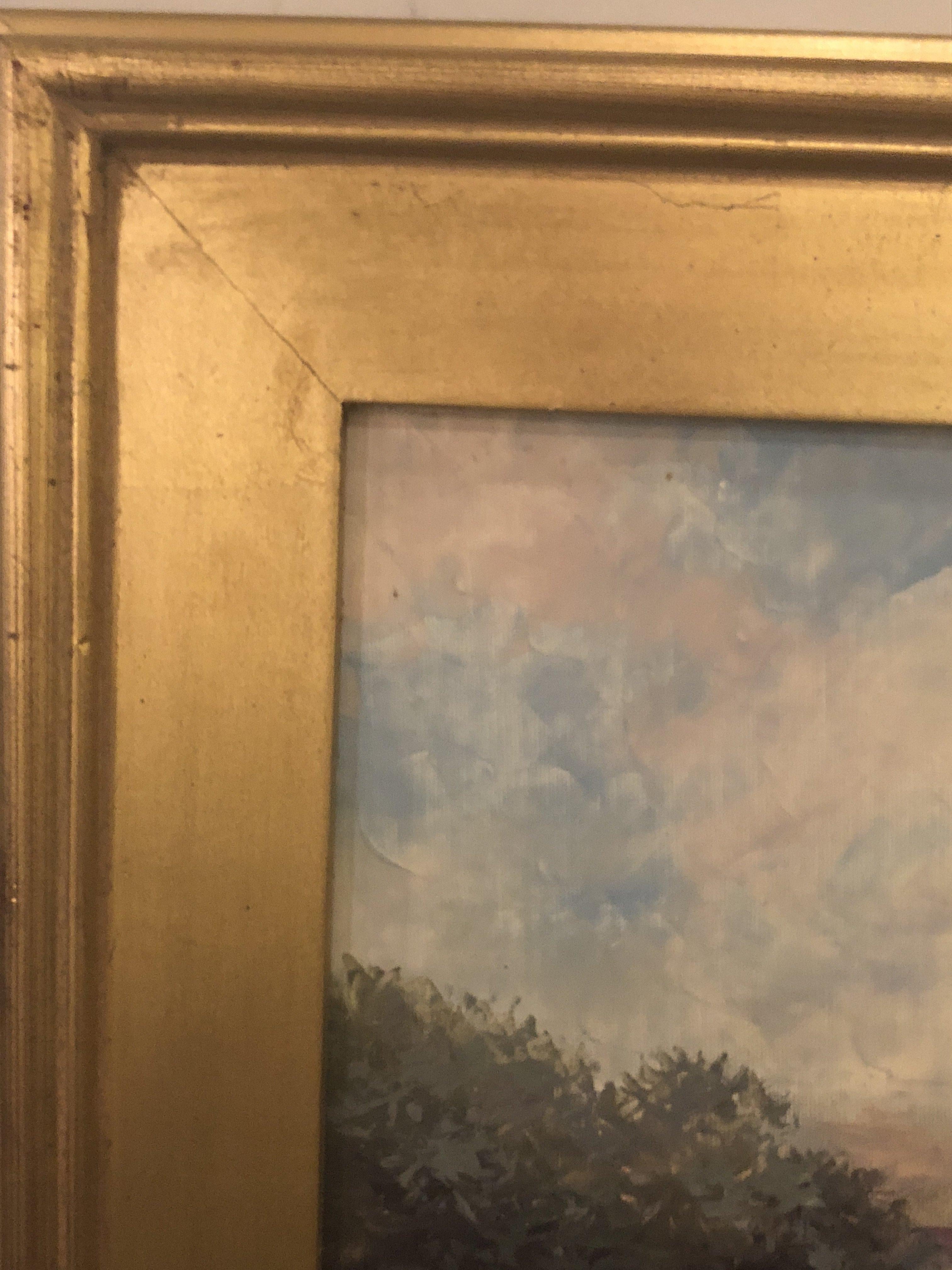 Peinture à l'huile sur toile Americana Landscape signée P. Paul, encadrée en vente 4
