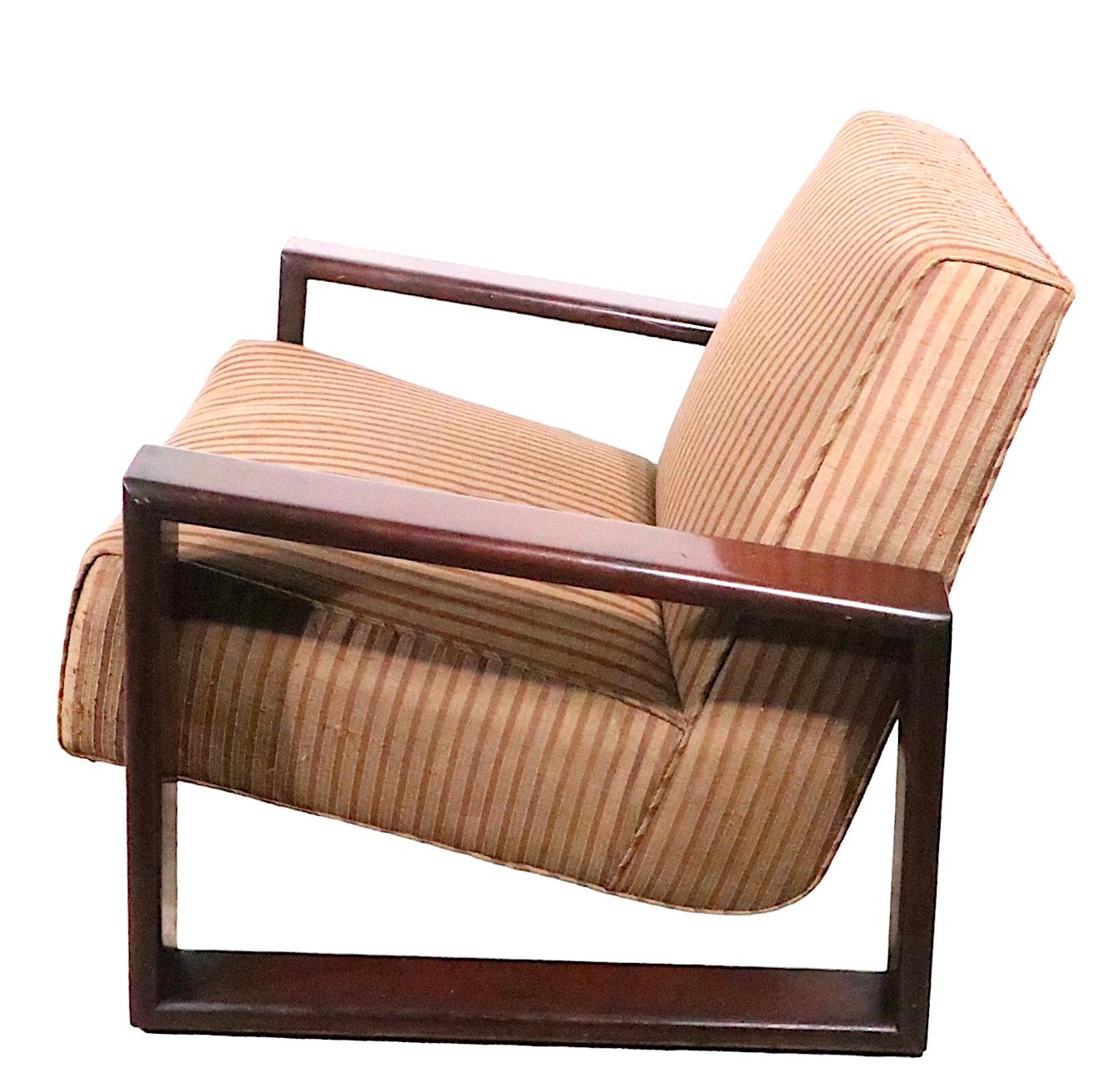 Pr. 1940's Open Arm Lounge Club  Chairs  For Sale 8