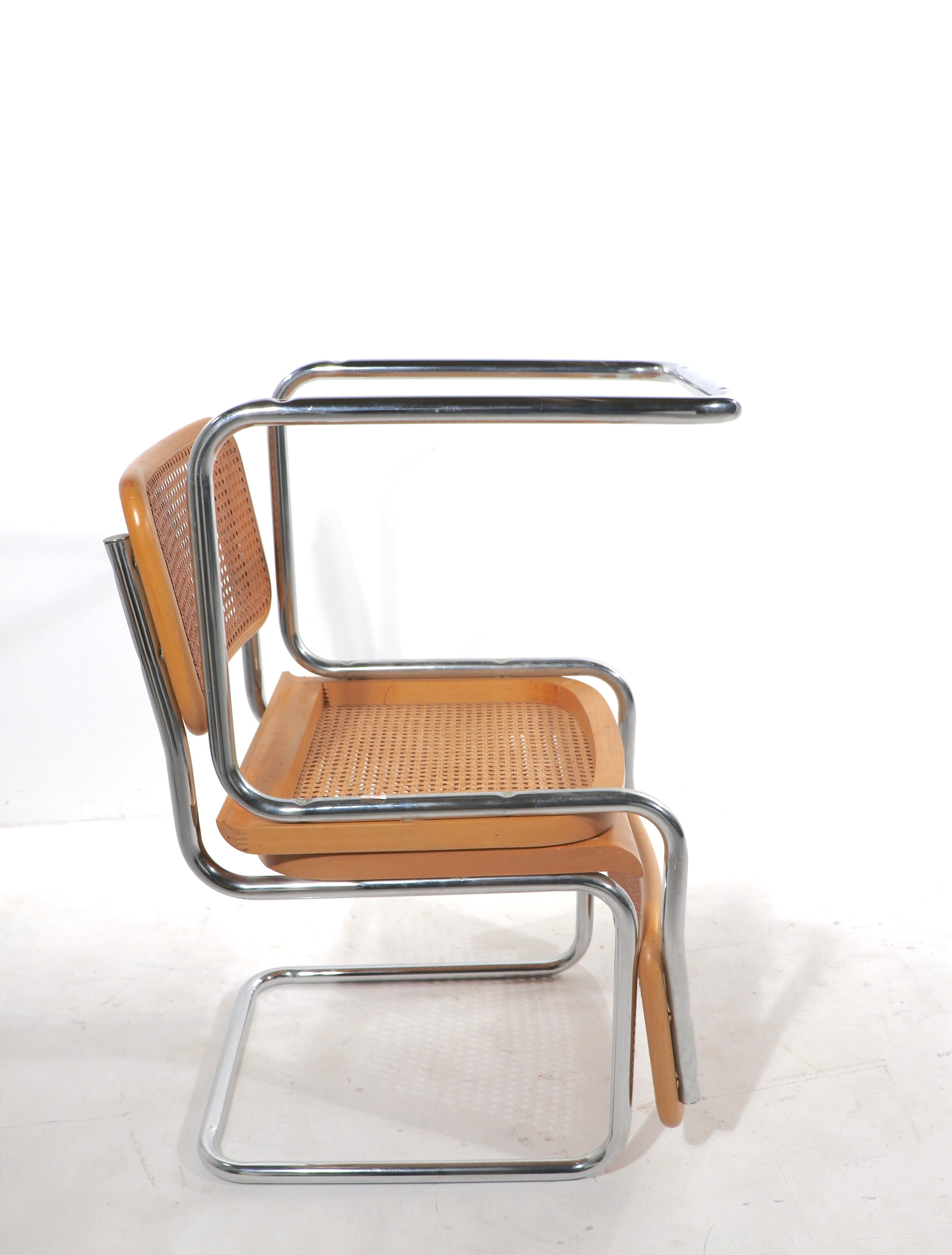 Pr. 1970's Cesca Dining Chairs Designed by Marcel Breuer  3