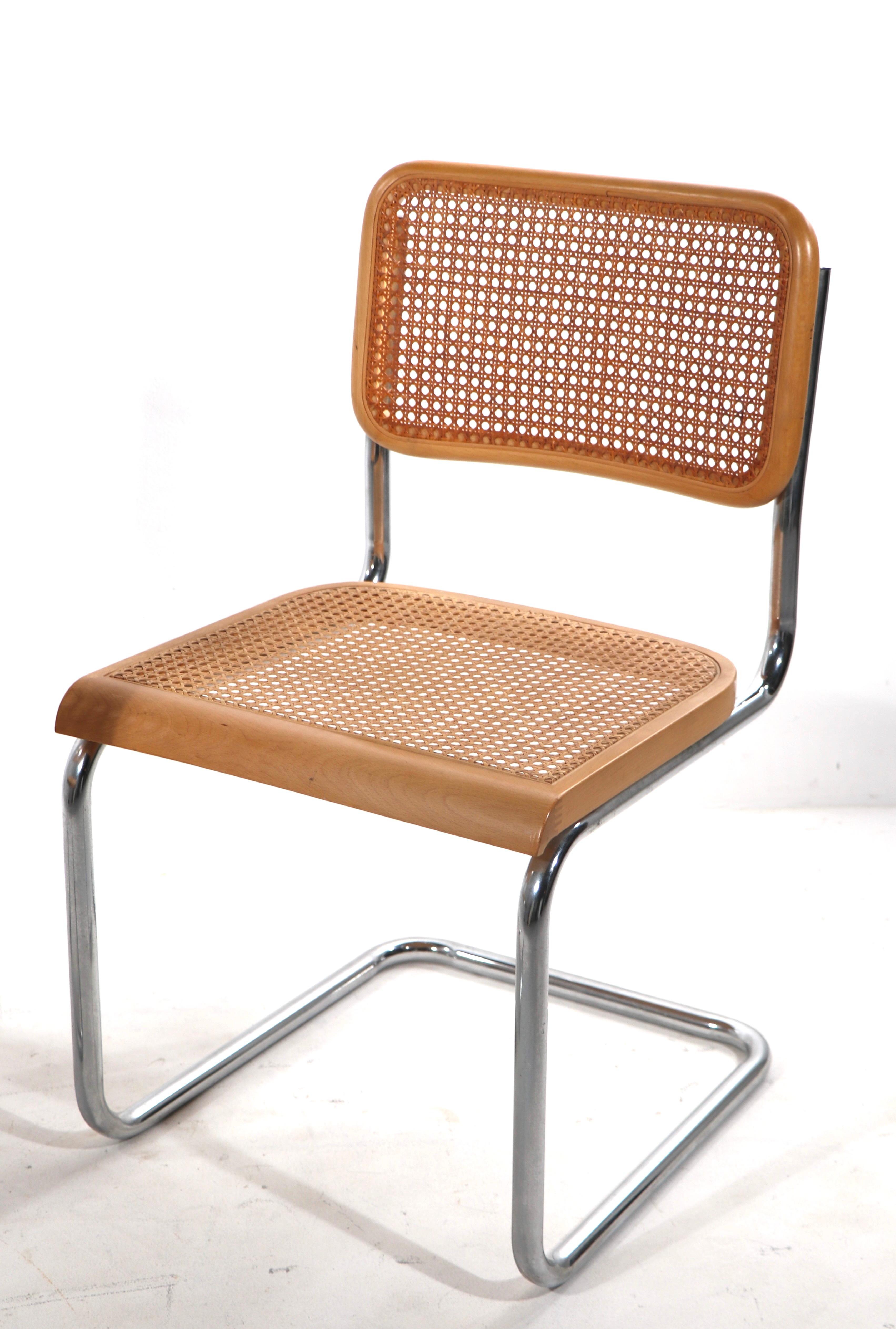 Canadian Pr. 1970's Cesca Dining Chairs Designed by Marcel Breuer 