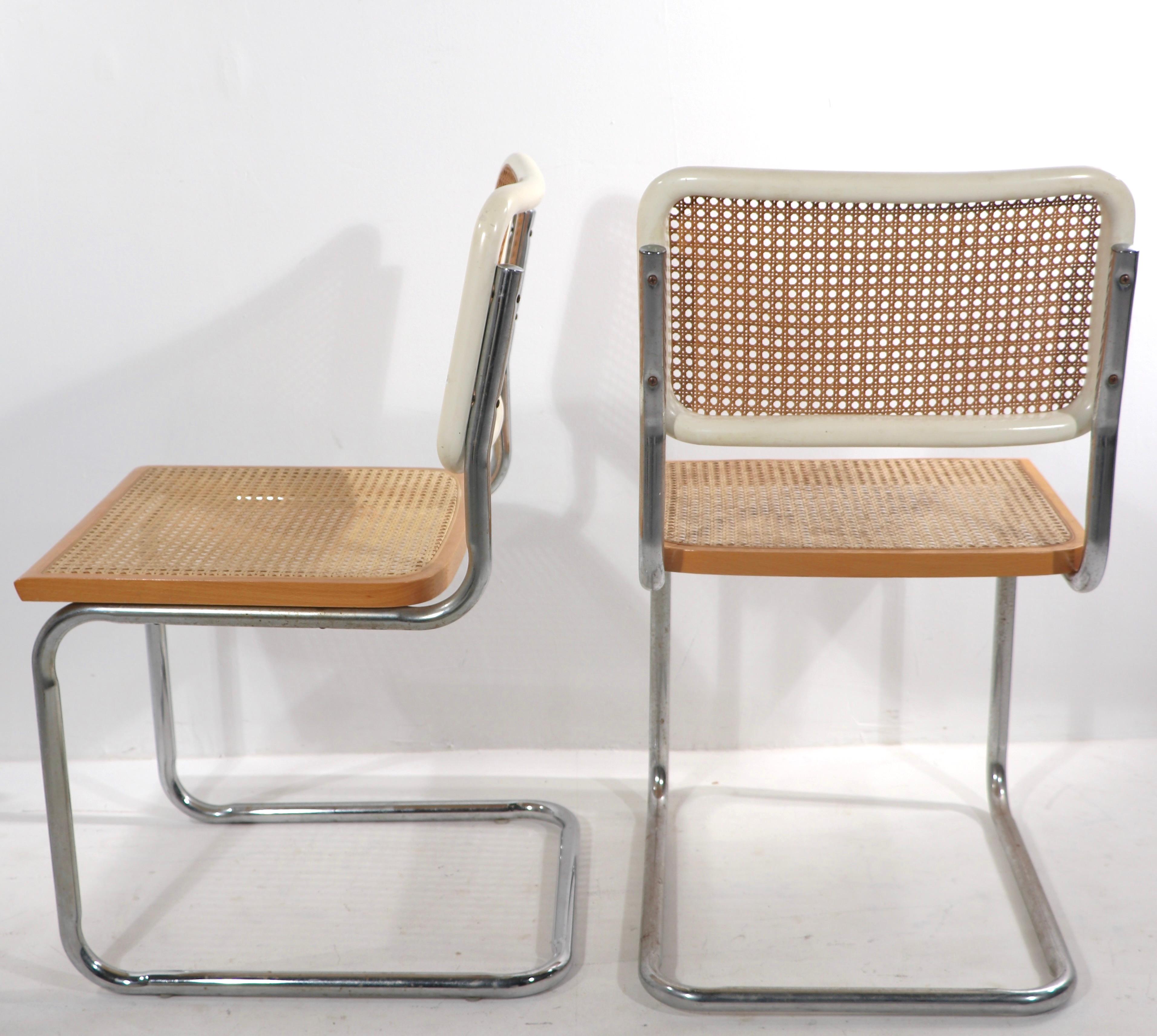 Pr. 1970's Cesca Dining Chairs Designed by Marcel Breuer 1