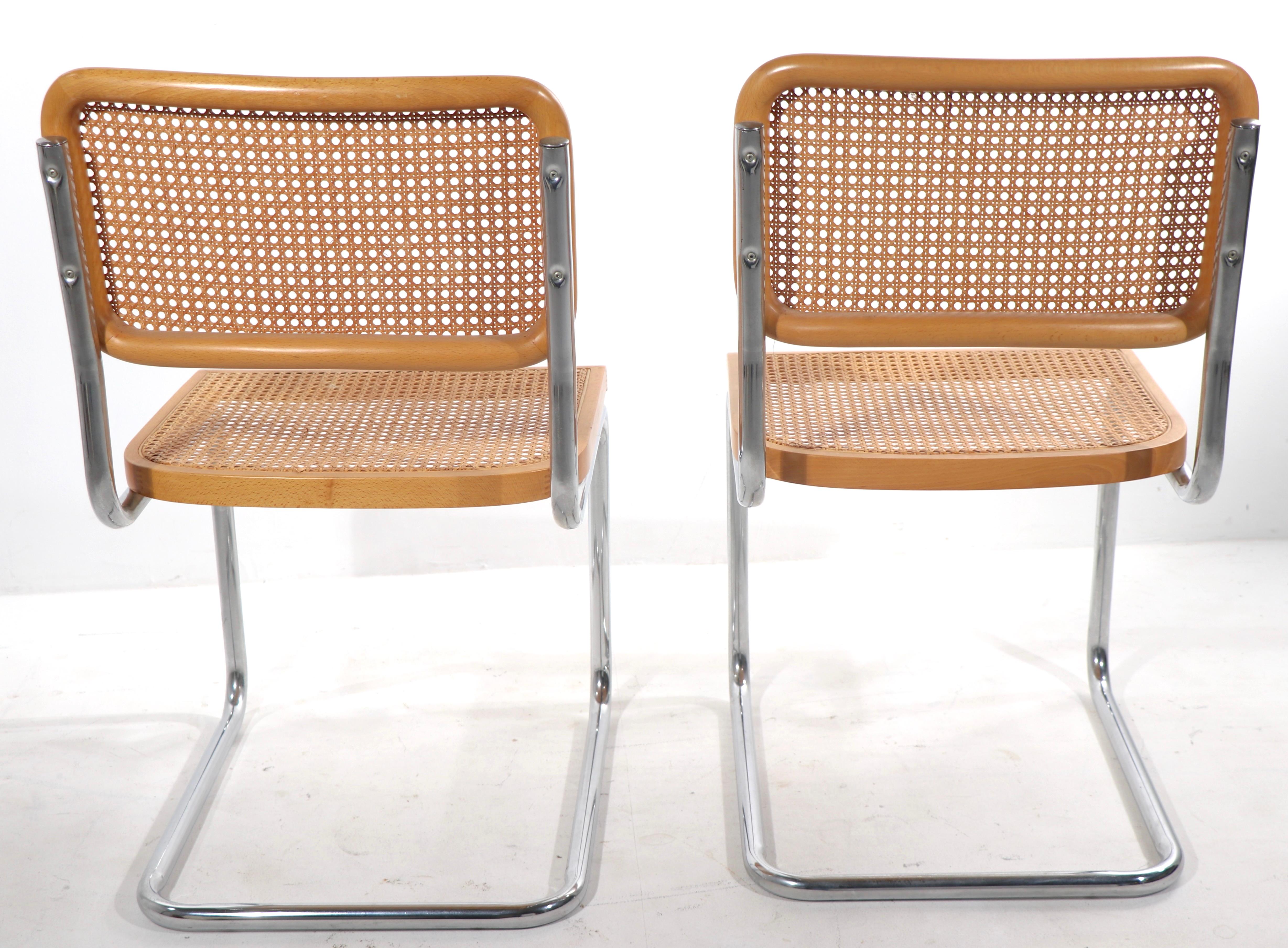 Pr. 1970's Cesca Dining Chairs Designed by Marcel Breuer  1