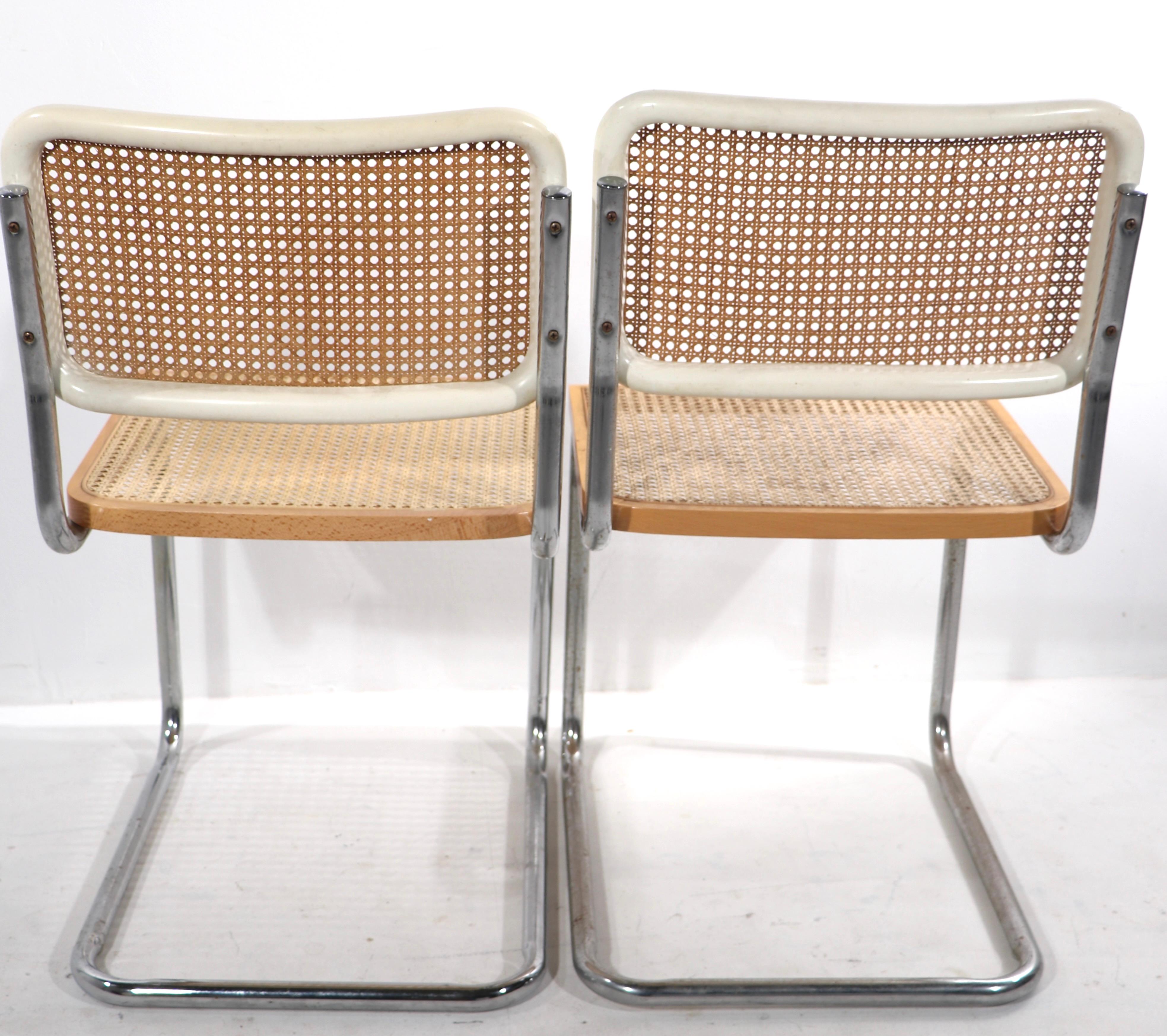 Pr. 1970's Cesca Dining Chairs Designed by Marcel Breuer 2
