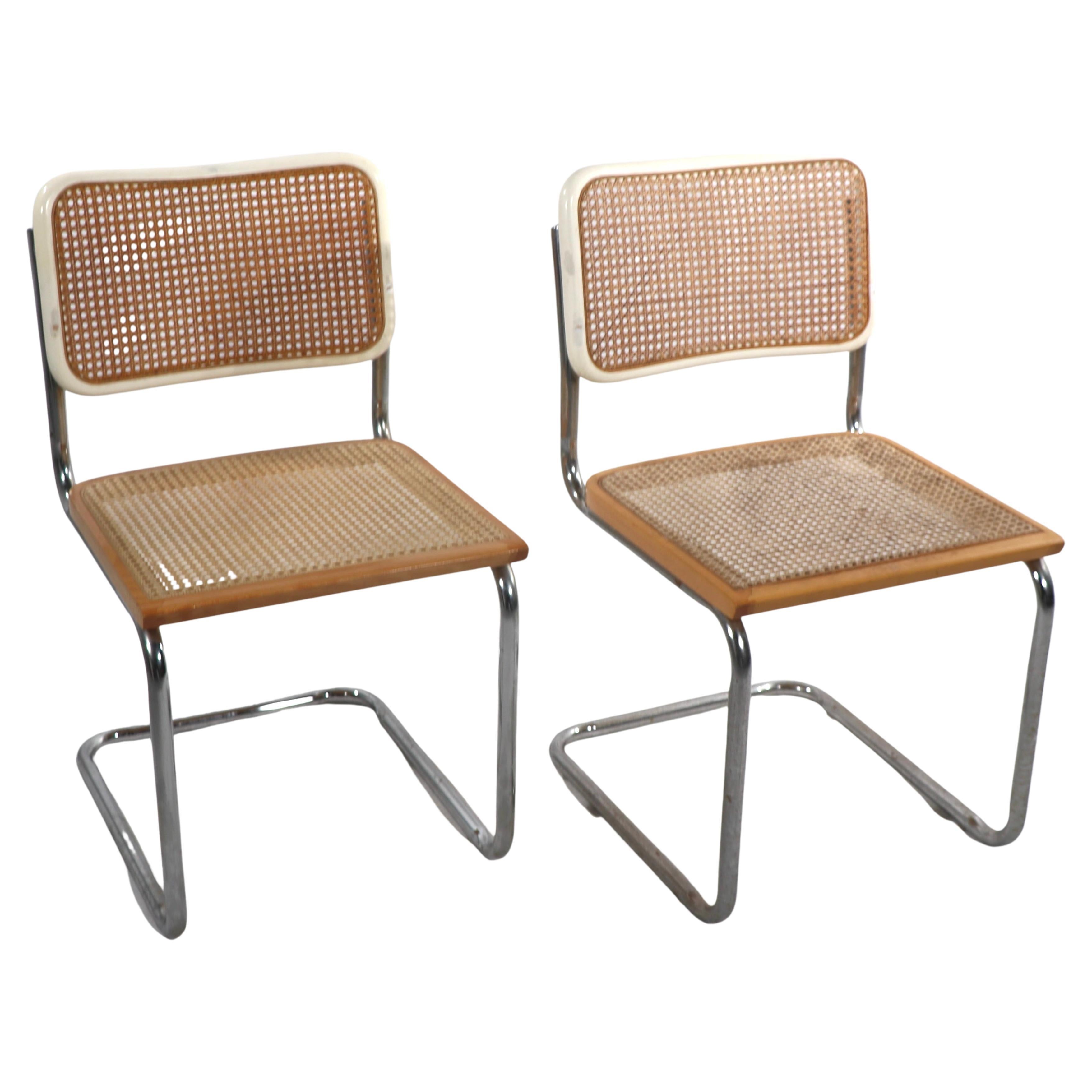 Pr. 1970's Cesca Dining Chairs Designed by Marcel Breuer