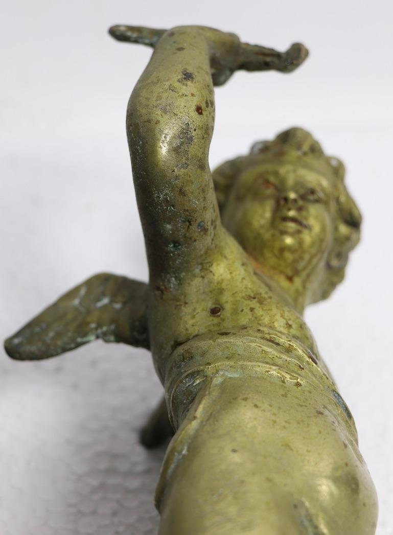 Pair of 19th Century Brass Winged Putti For Sale 8