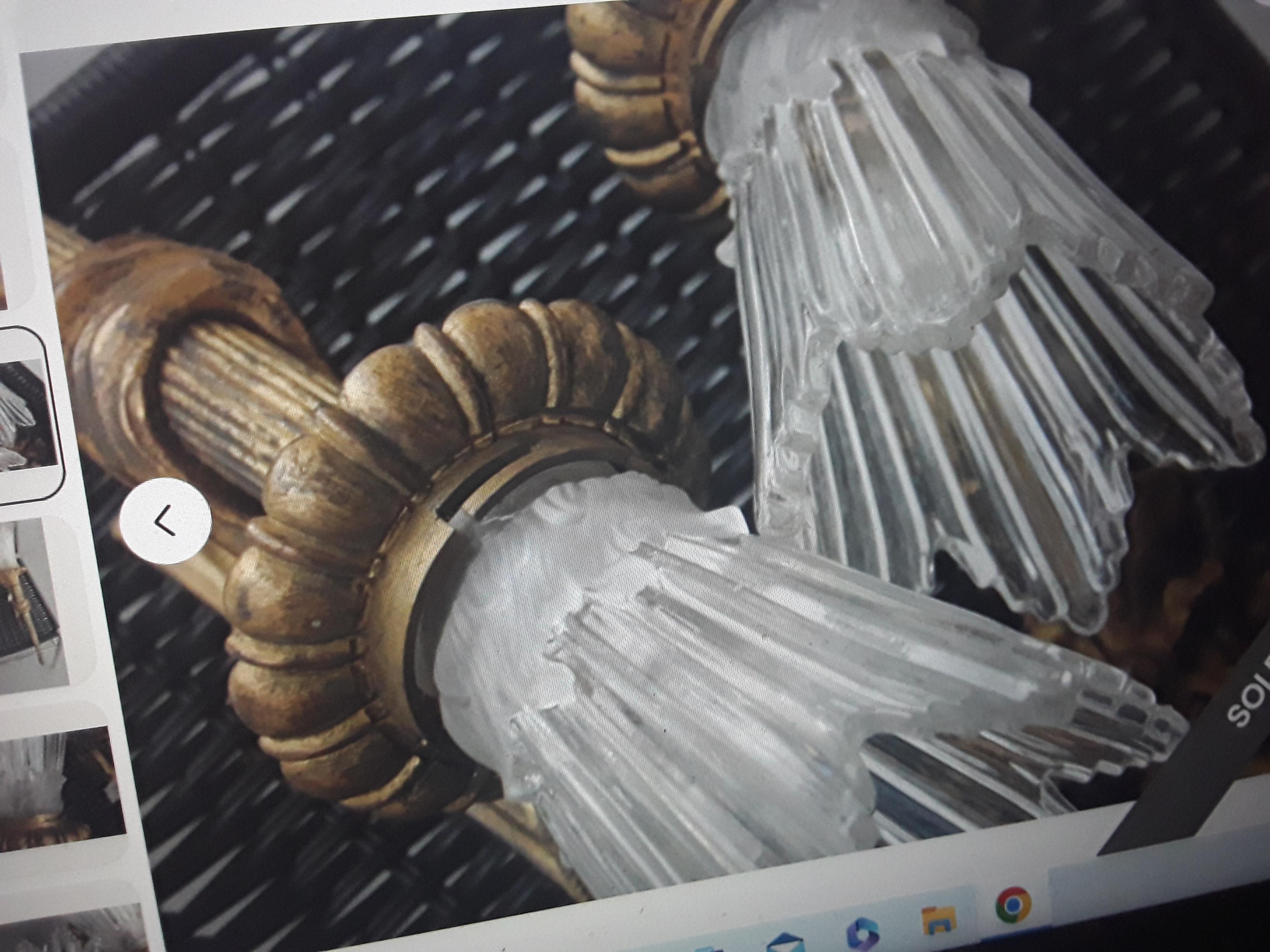 PR 19thc French Louis Louis XV Bronze Sconces with Baccarat Crystal Torch Shades For Sale 7