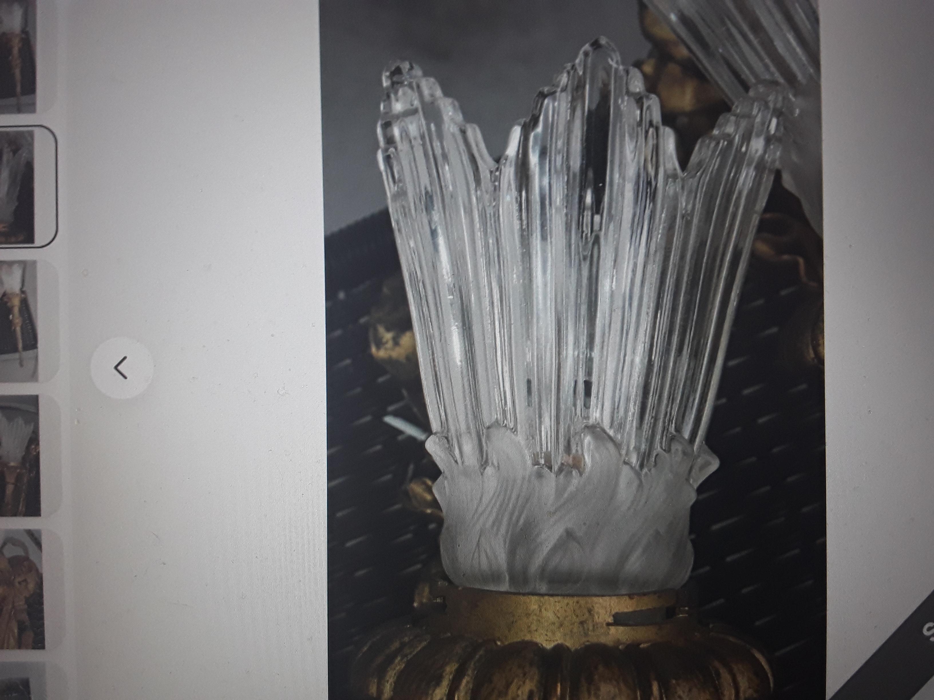 PR Appliques en bronze Louis XV du 19ème siècle avec abat-jour en cristal de Baccarat en vente 10