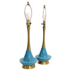 Vintage Pr. American Mid Century Table Lamps att. to Royal Haeger