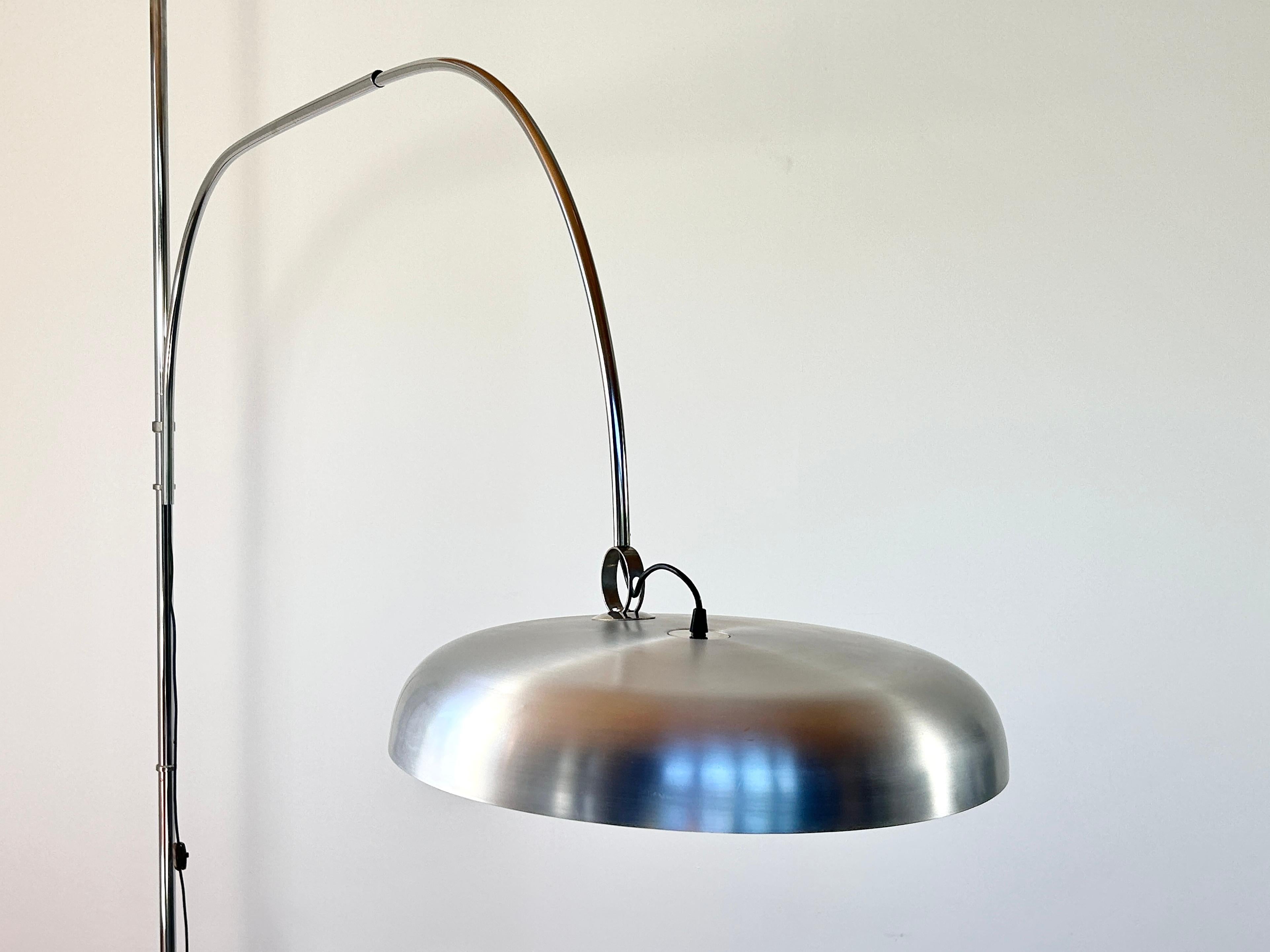 Steel PR Arc Lamp designed by Pirro Cuniberti for Sirrah Imola, Italy 1970 