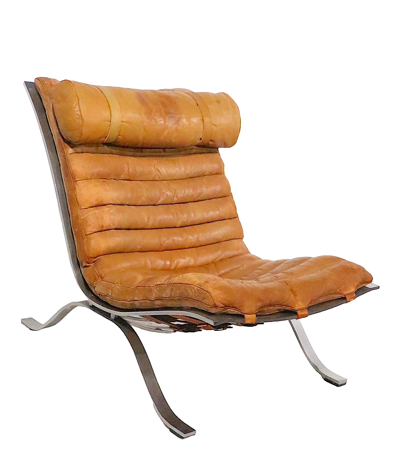 Swedish Pr. Ari Lounge Chairs with Ottomans by Arne Norell Made in Sweden c. 1960's For Sale