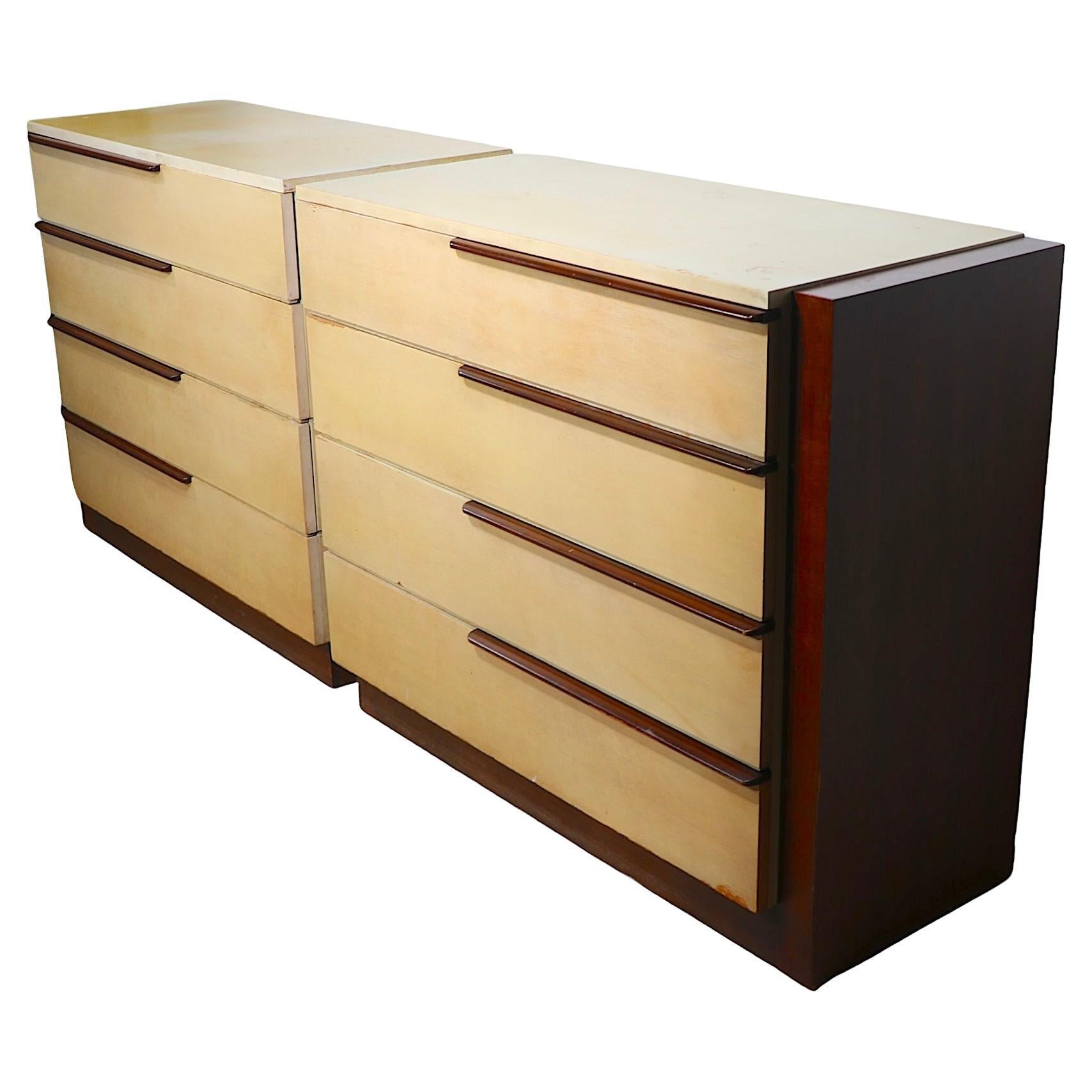 Pr Art Deco Art Moderne Dressers by Gilbert Rohde for Herman Miller c 1930's For Sale