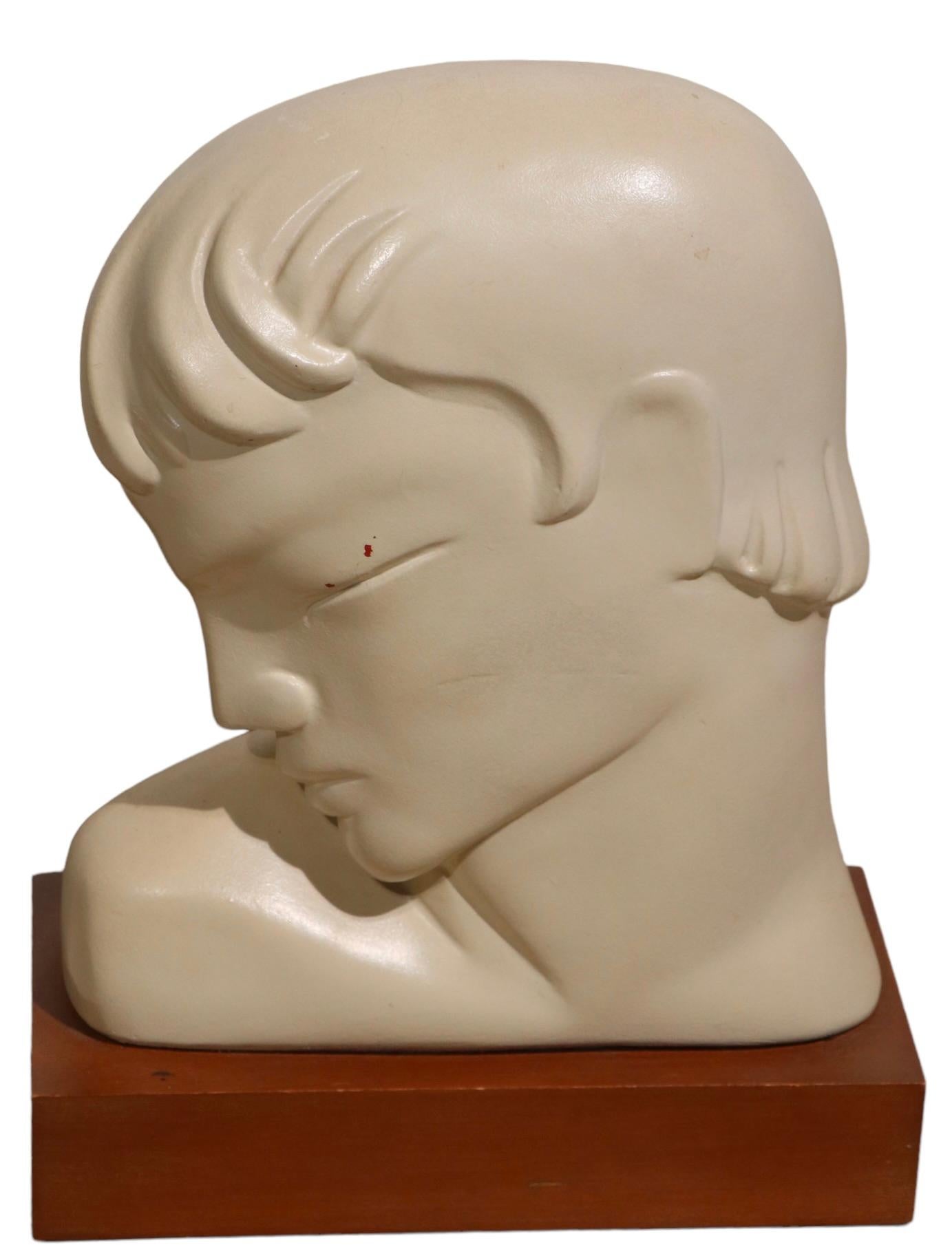Pr. Art Deco Busts by Kupur Aka Frederick Cooper For Sale 2