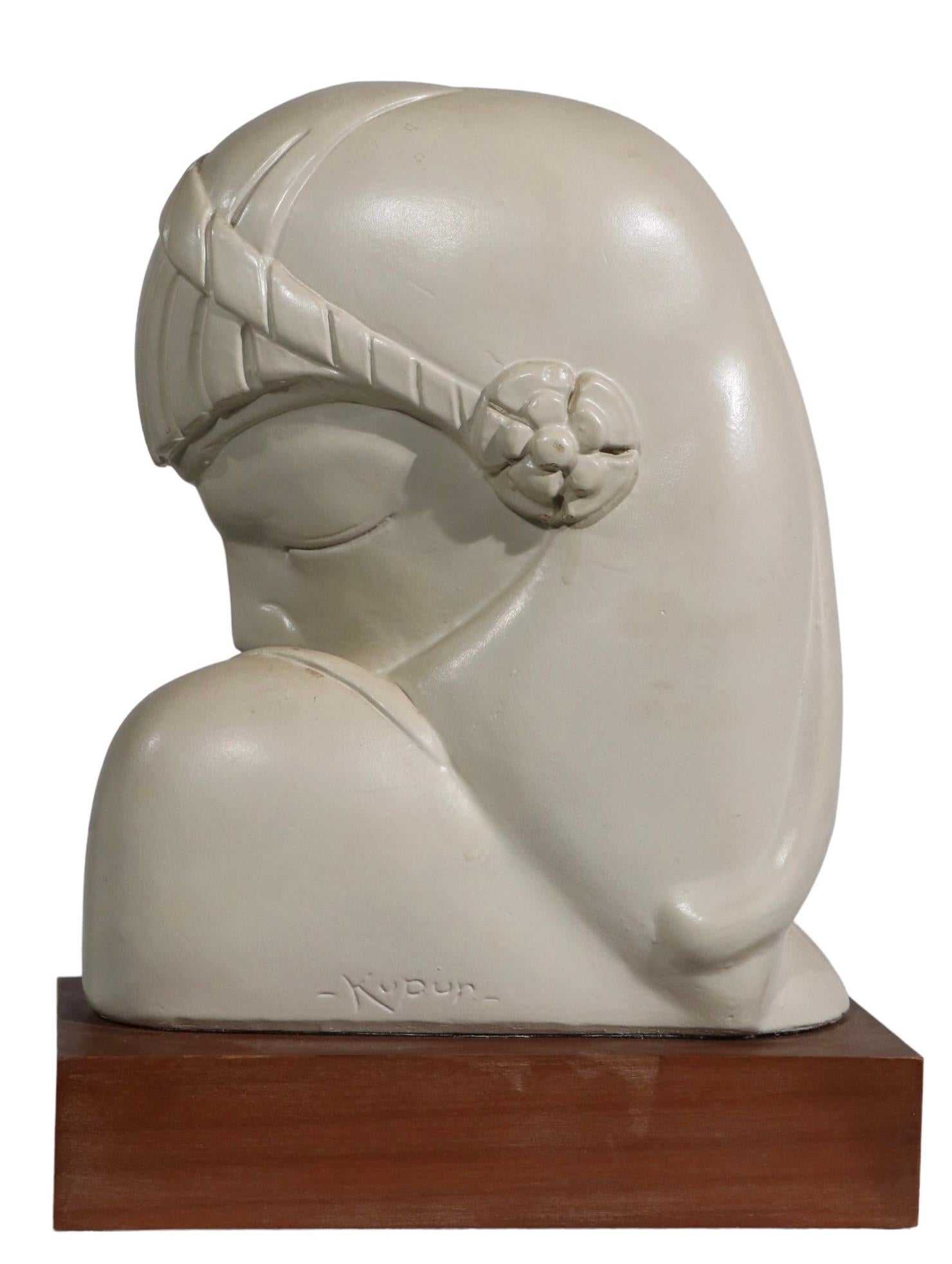 Pr. Art Deco Busts by Kupur Aka Frederick Cooper For Sale 3