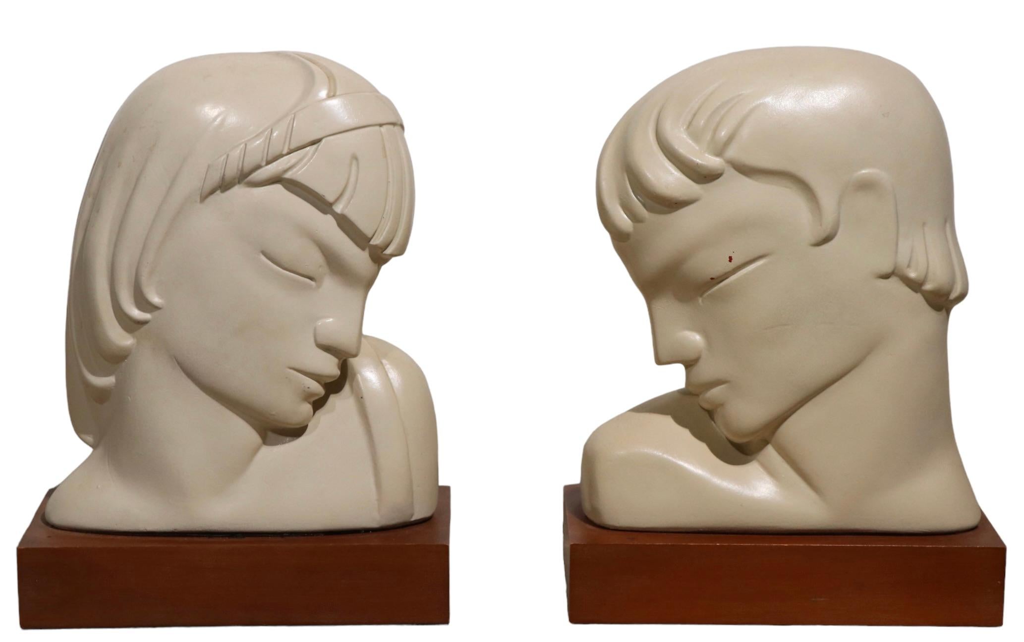 Pr. Art Deco Busts by Kupur Aka Frederick Cooper For Sale 1