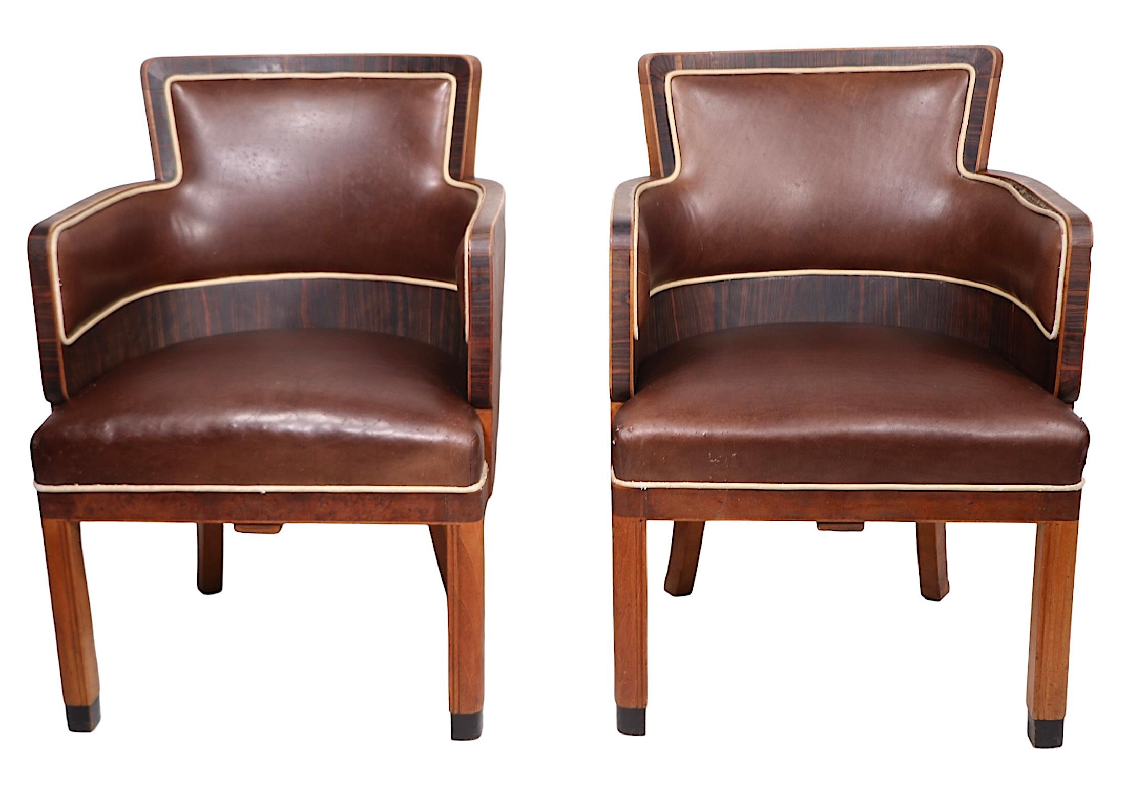Pr.  Art Deco  RMS Caronia Ocean Liner Chairs from estate of Jackie Rogers 1940s 4