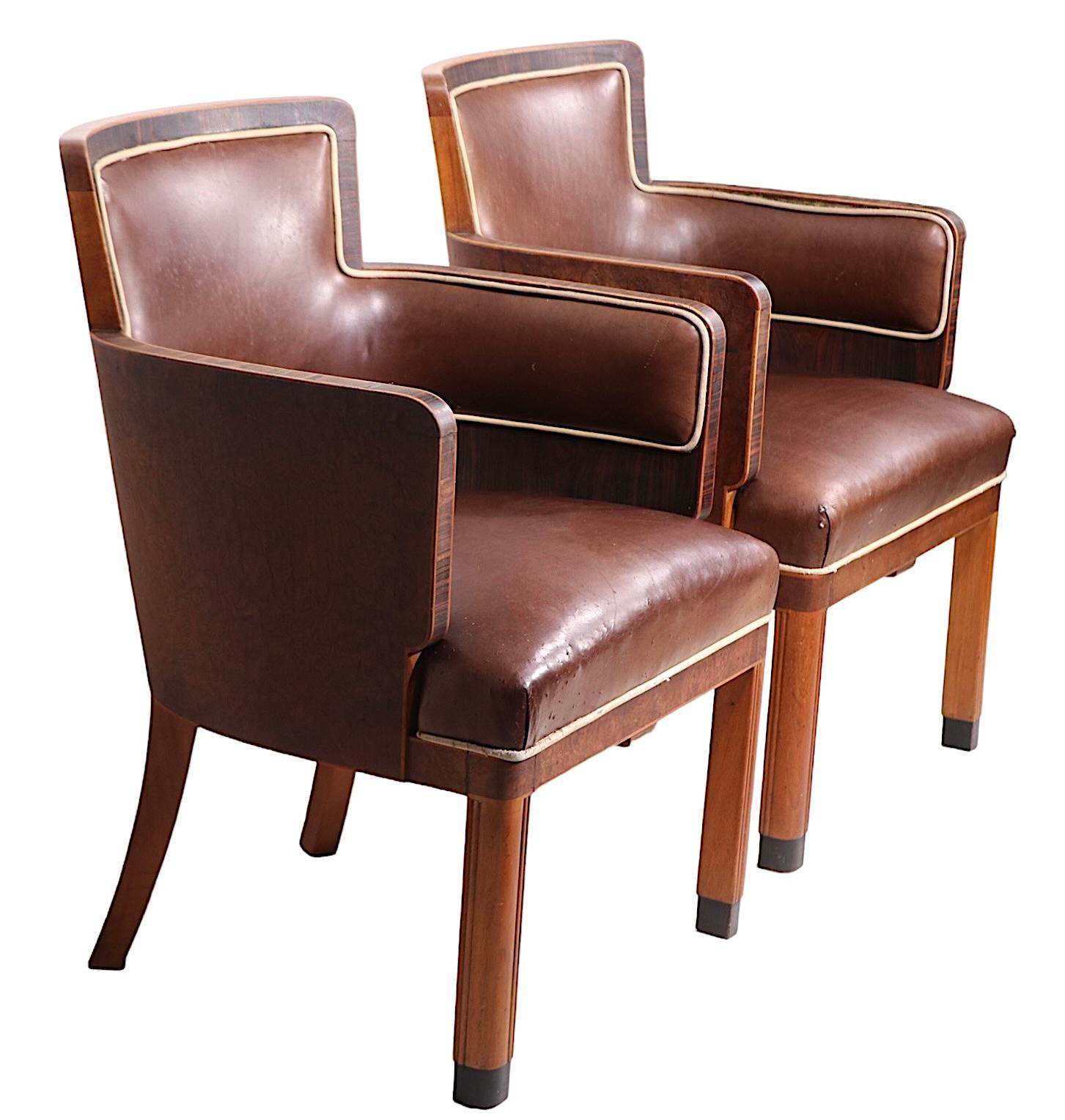 Pr.  Art Deco  RMS Caronia Ocean Liner Chairs from estate of Jackie Rogers 1940s 5