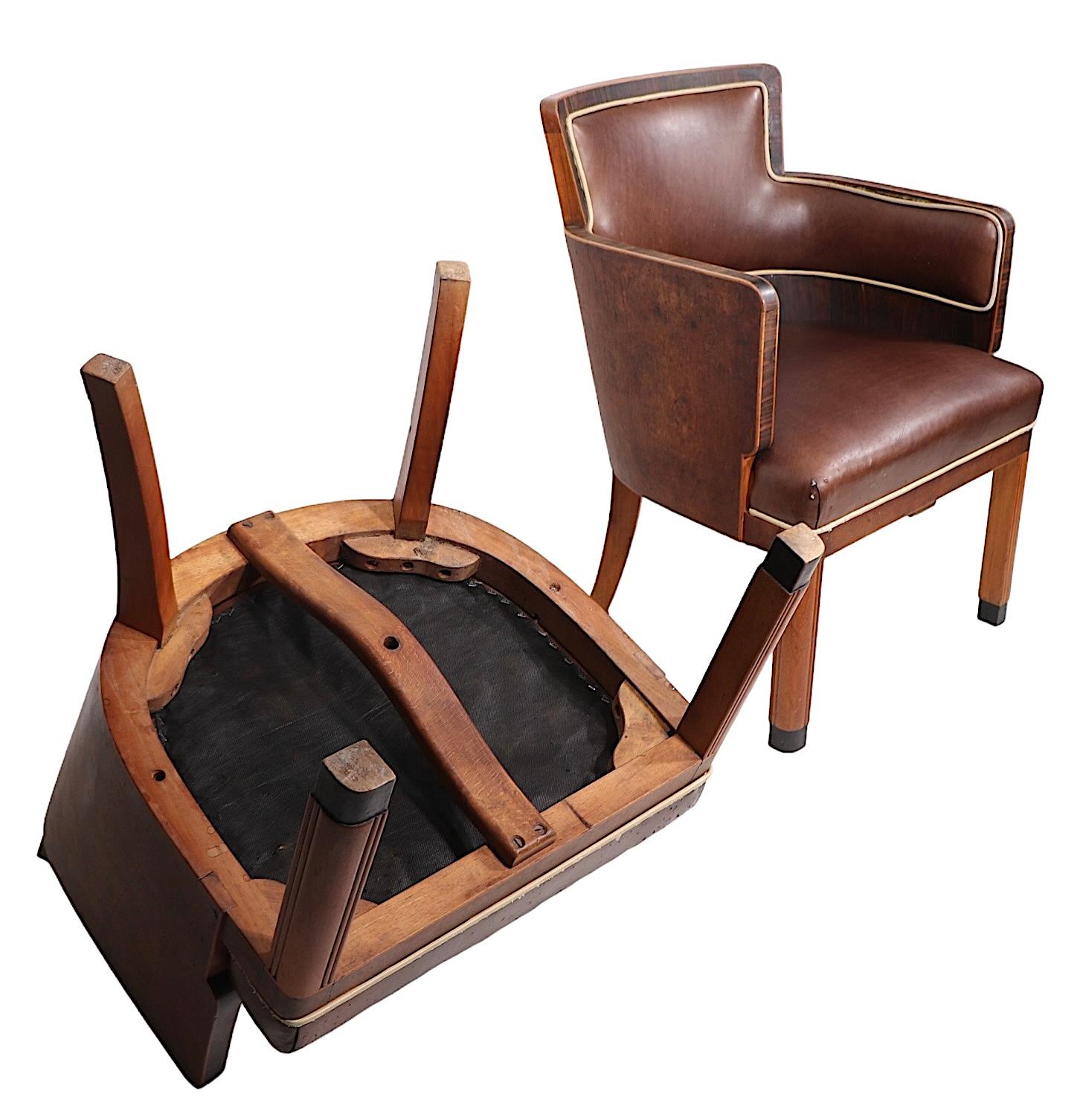 Pr.  Art Deco  RMS Caronia Ocean Liner Chairs from estate of Jackie Rogers 1940s 8