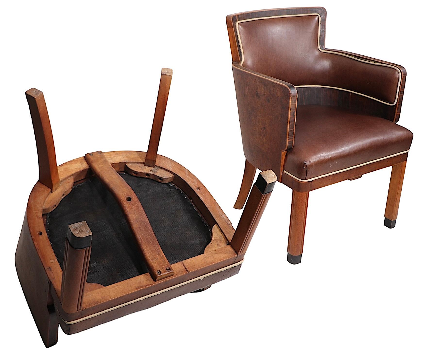Pr.  Art Deco  RMS Caronia Ocean Liner Chairs from estate of Jackie Rogers 1940s 9