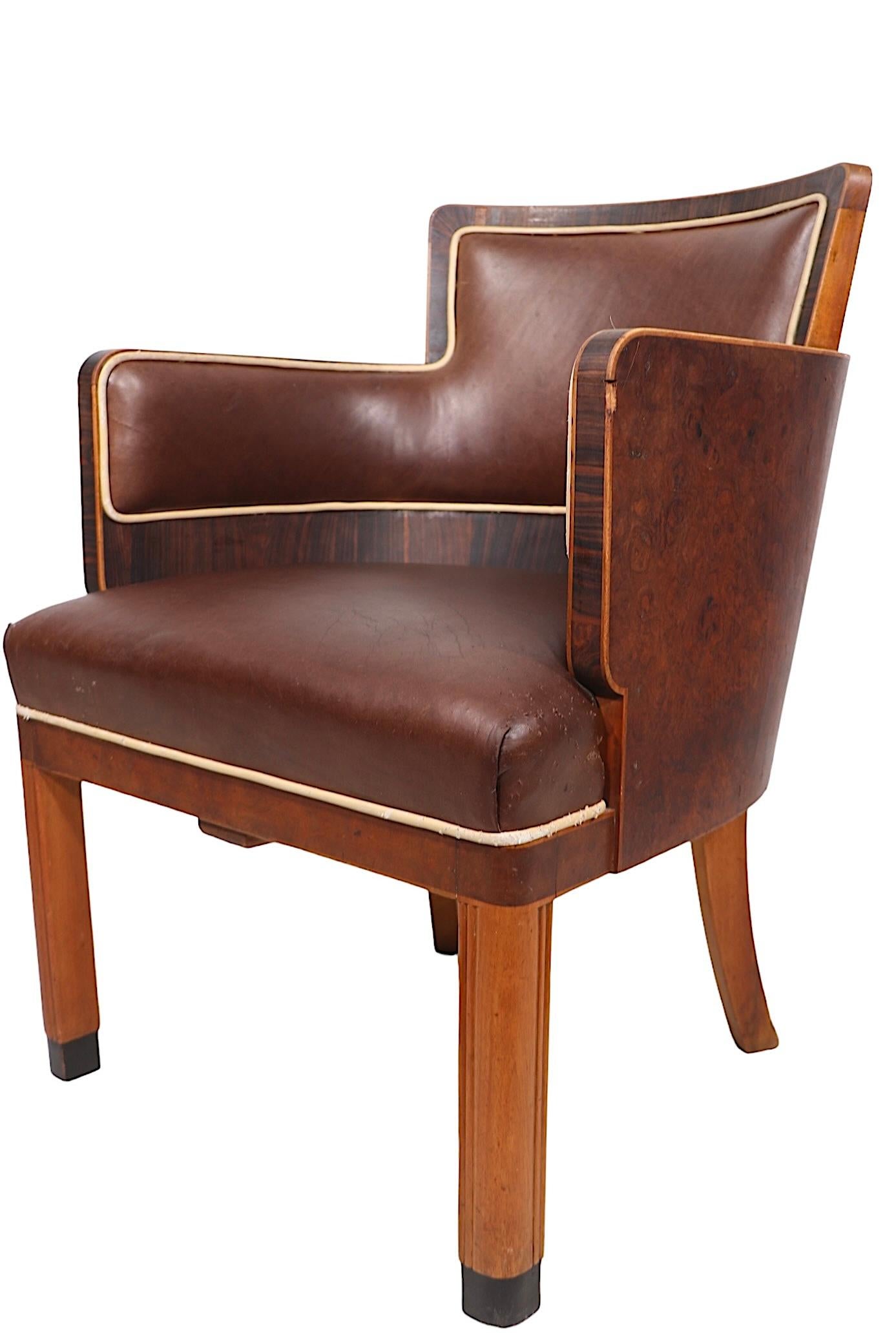 Pr.  Art Deco  RMS Caronia Ocean Liner Chairs from estate of Jackie Rogers 1940s 11